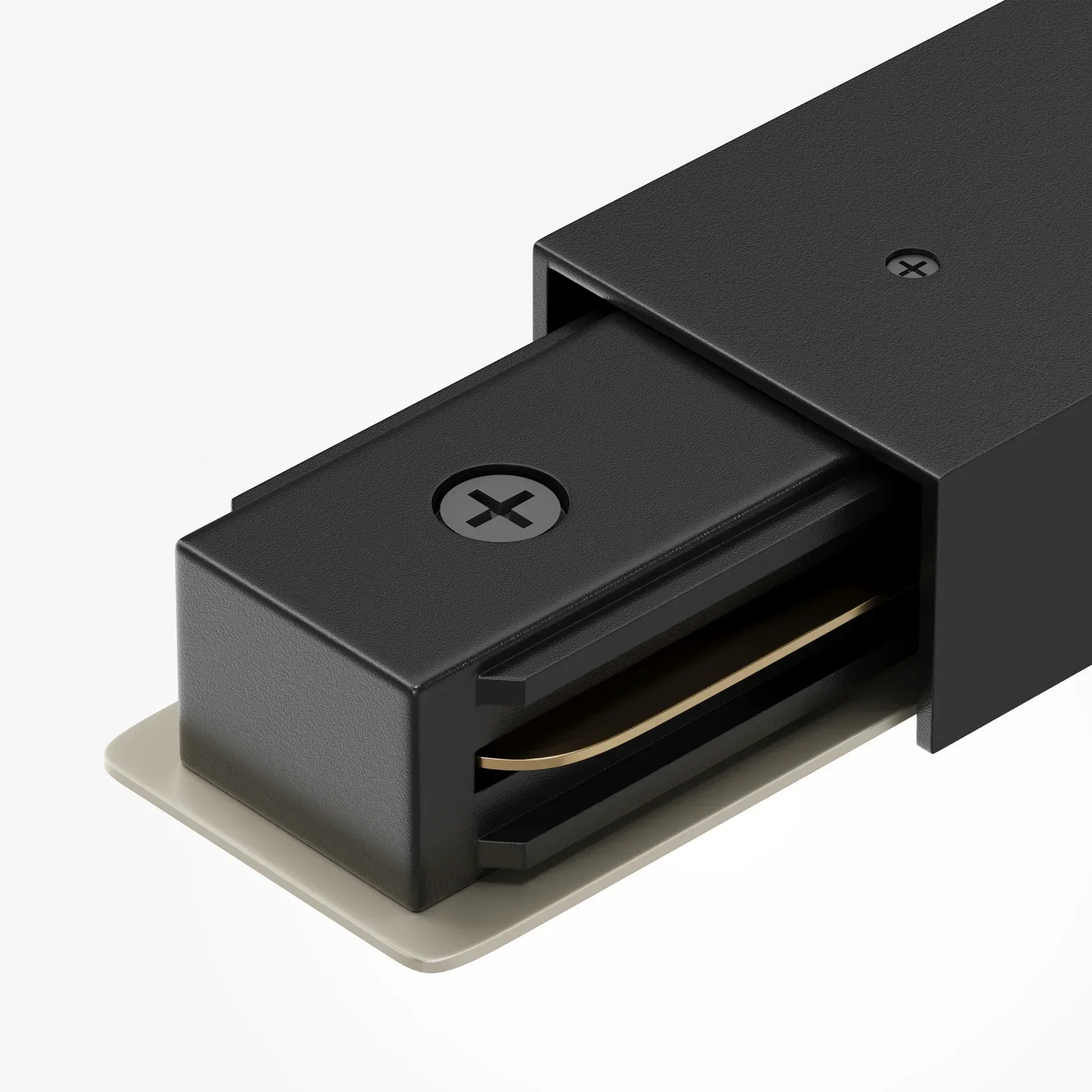 Прямой коннектор питания с вводом питания Unity черный, TRA001CB-11B