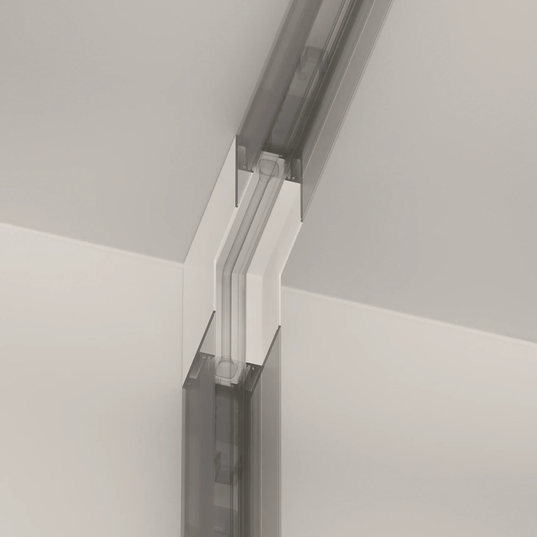 Угловой коннектор внутренний S35 накладной белый, TRA004ICL-21W