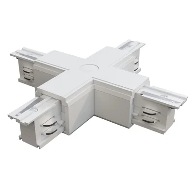 Коннектор Х-образный Trinity белый, TRA005CX-31W