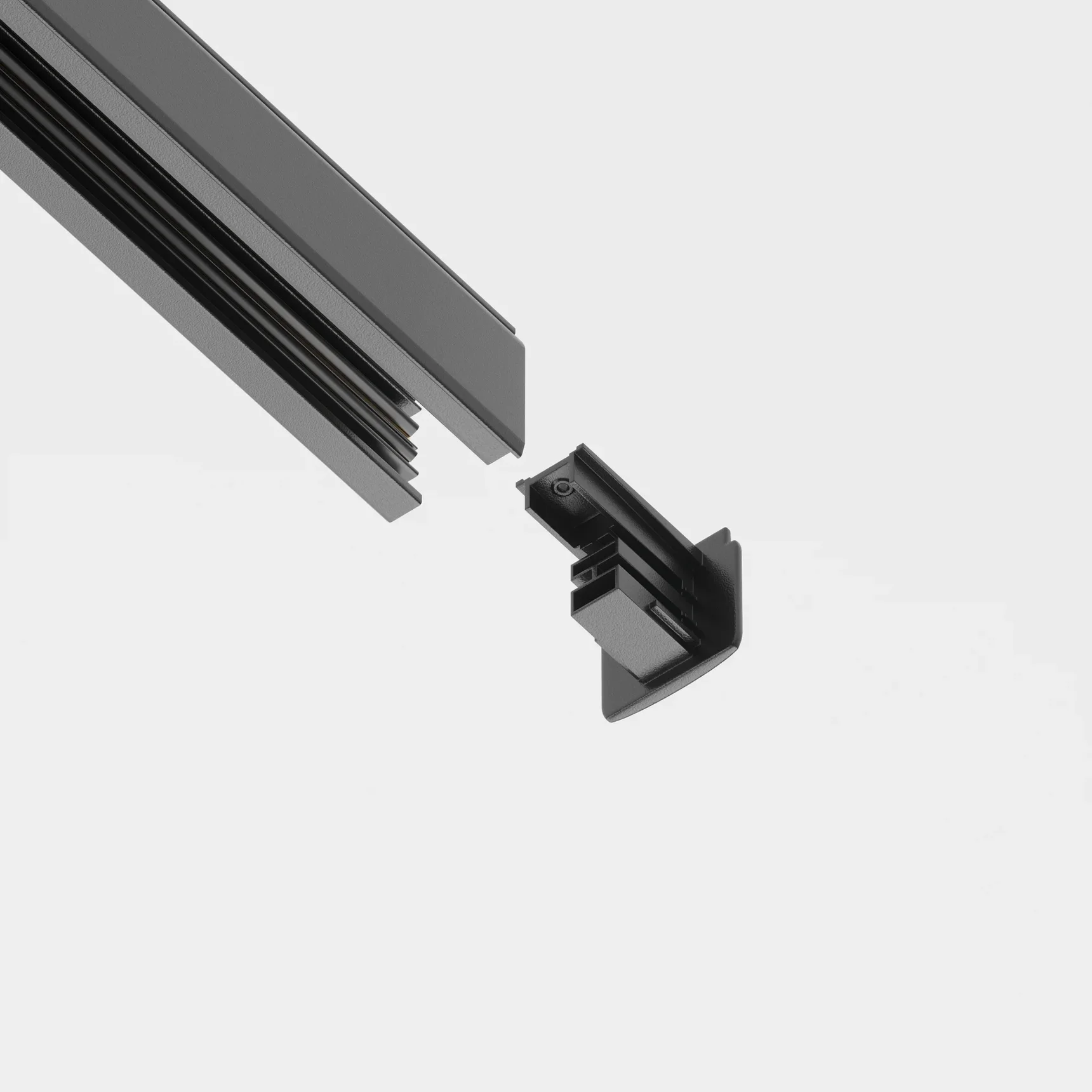 Заглушка торцевая Trinity черный, 1шт, TRA005EC-31B