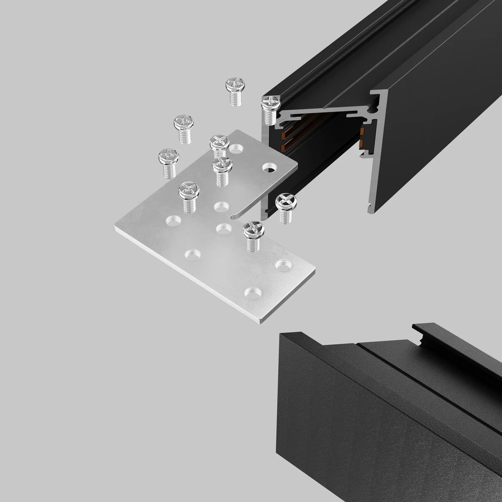 Соединитель угловой для накладного шинопровода Exility, TRA034CL-21