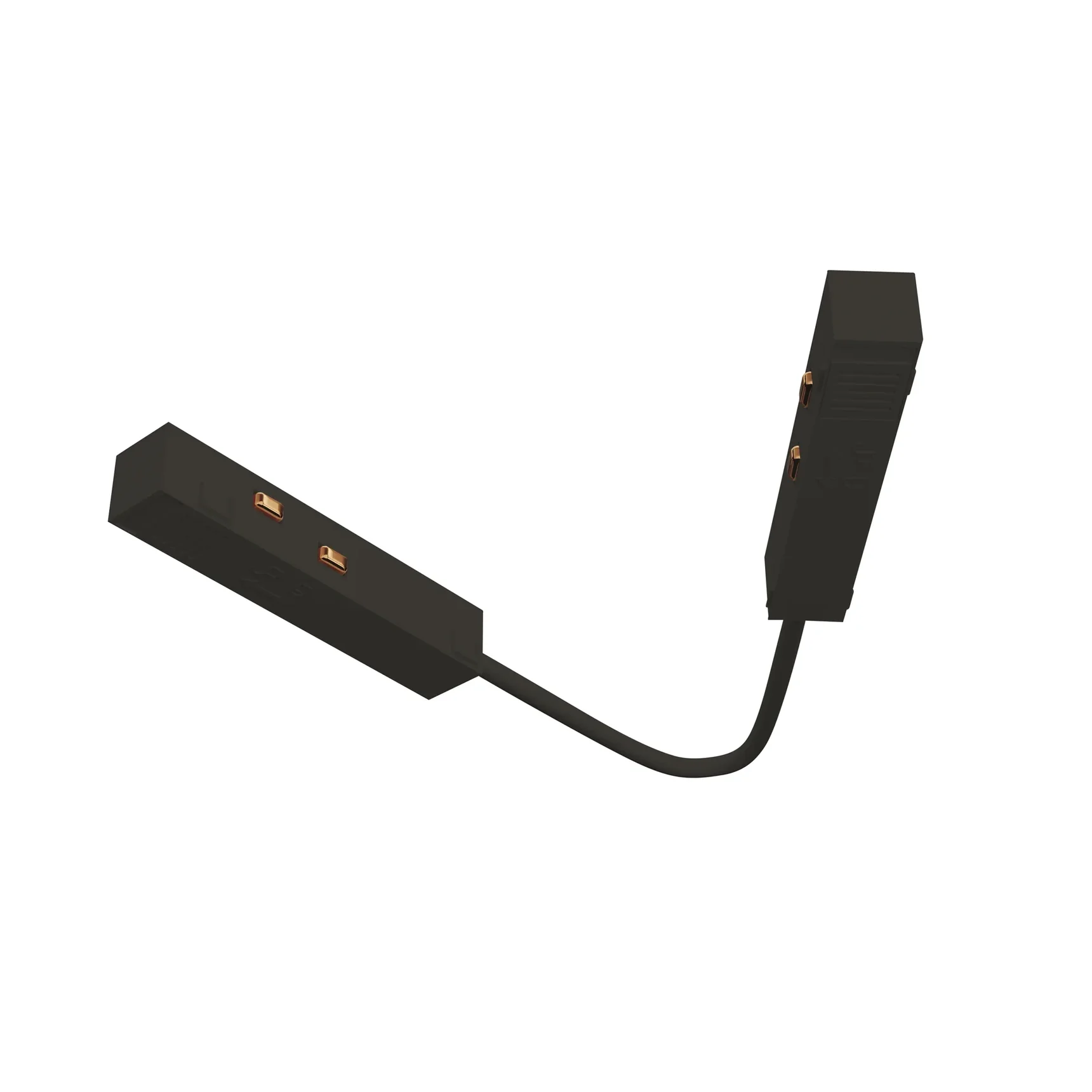 Коннектор питания угловой 15см Exility черный TRA034CPC-42B-15