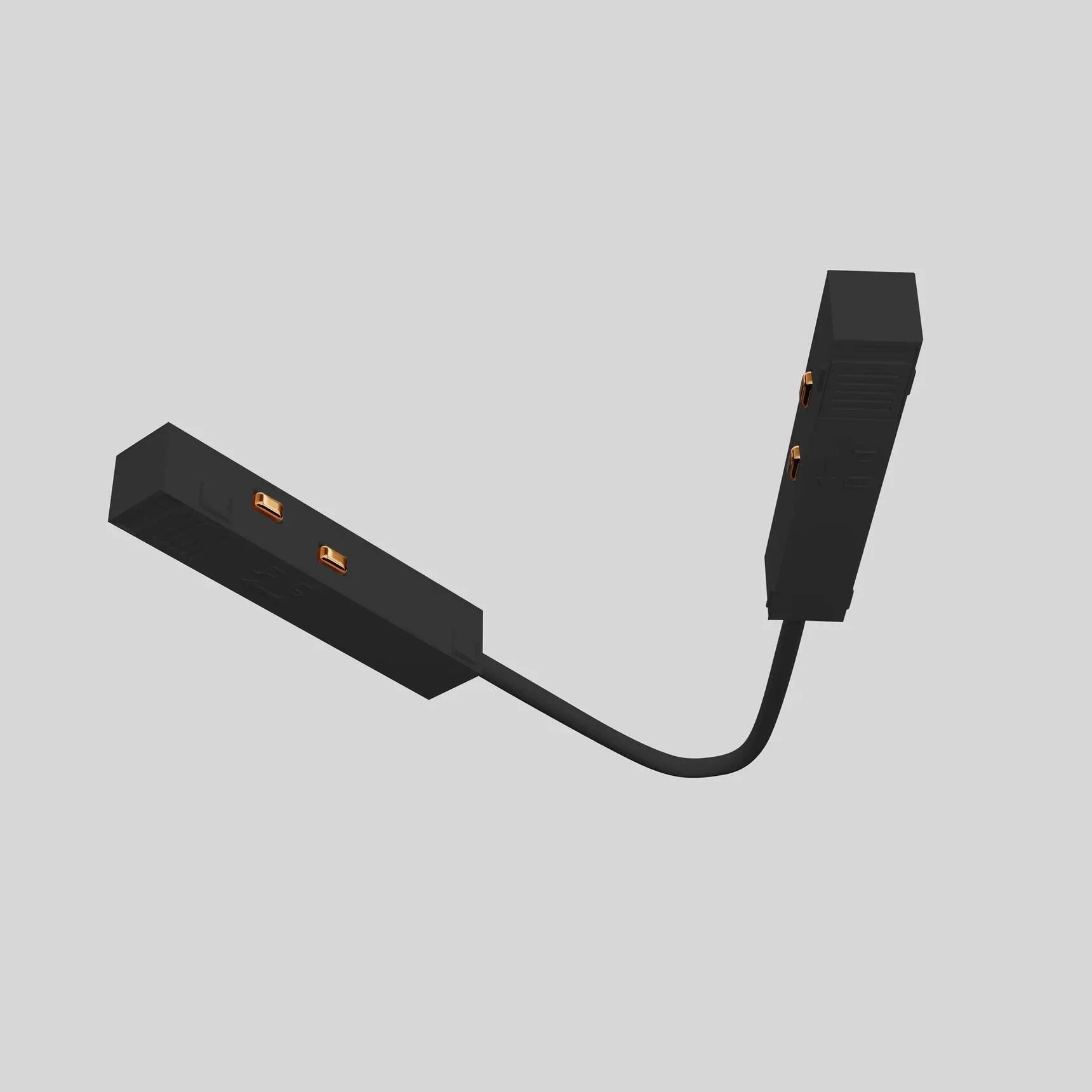 Коннектор питания угловой 15см Exility черный TRA034CPC-42B-15