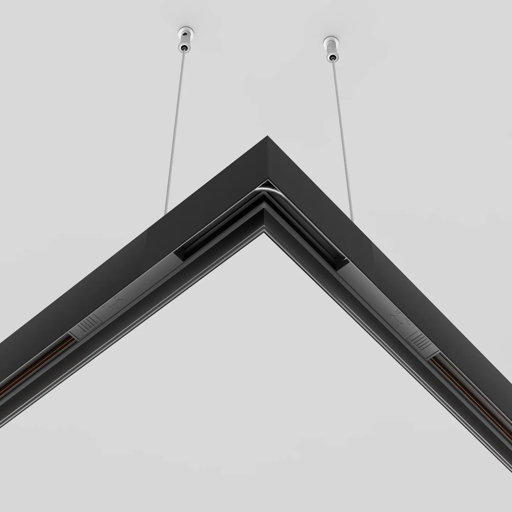 Коннектор питания угловой 15см Exility черный TRA034CPC-42B-15