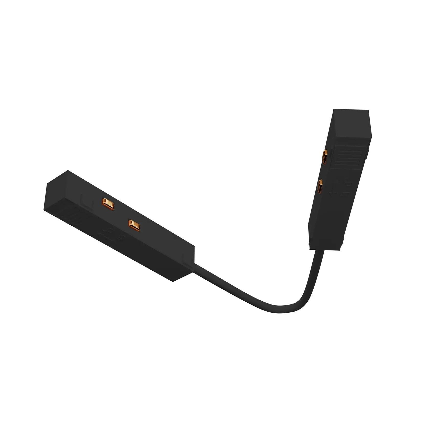 Коннектор питания угловой 15см Exility черный TRA034CPC-42B-15