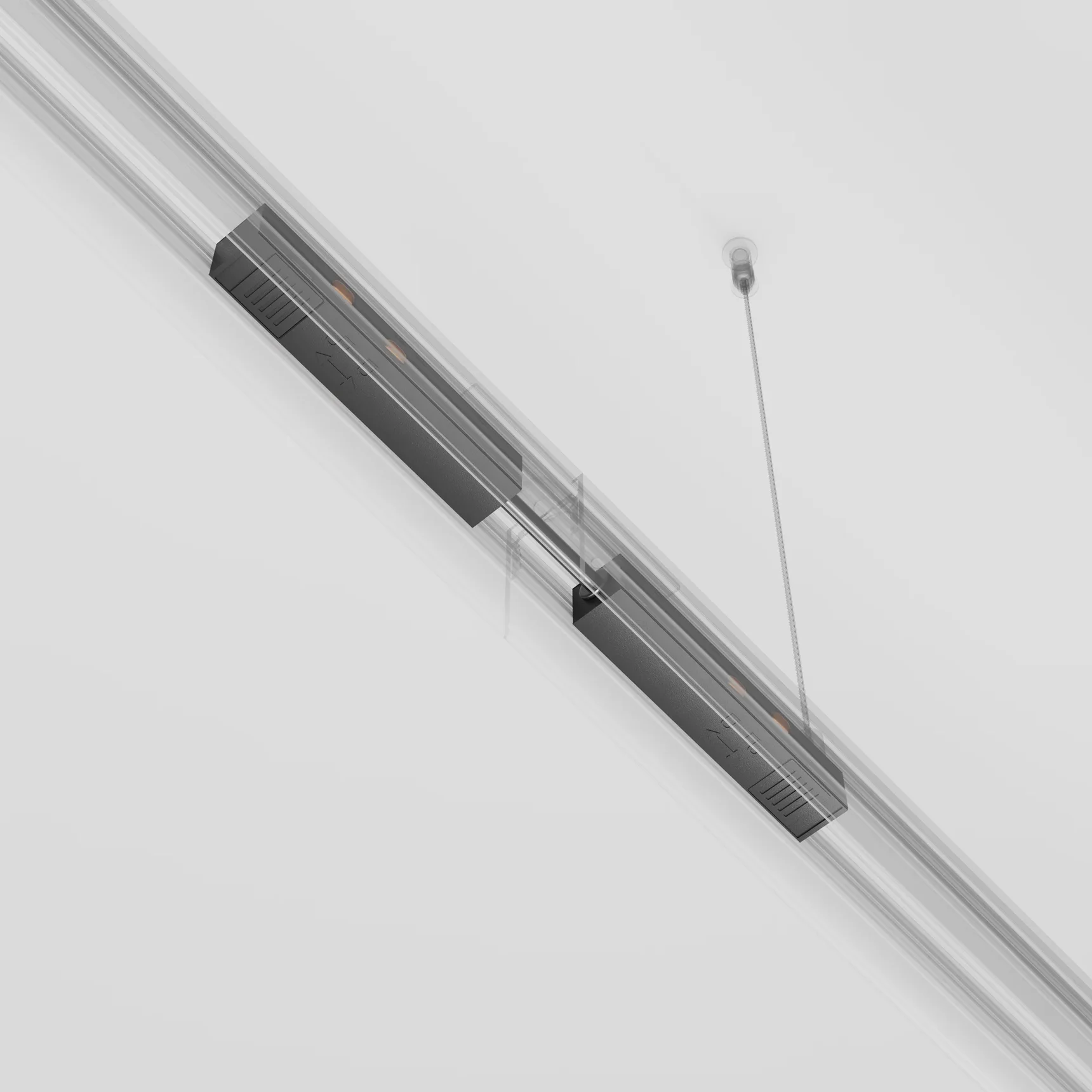 Коннектор питания прямой гибкий 5см Exility черный TRA034CPC-42B-5