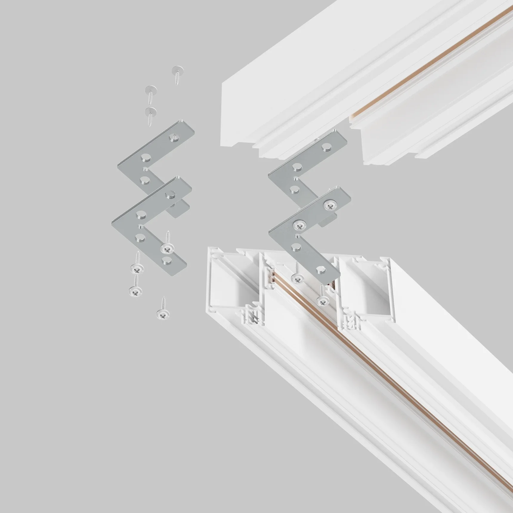 Комплект угловых плоских соединителей для демпферного шинопровода , 4 шт, TRA034D-CL-42S