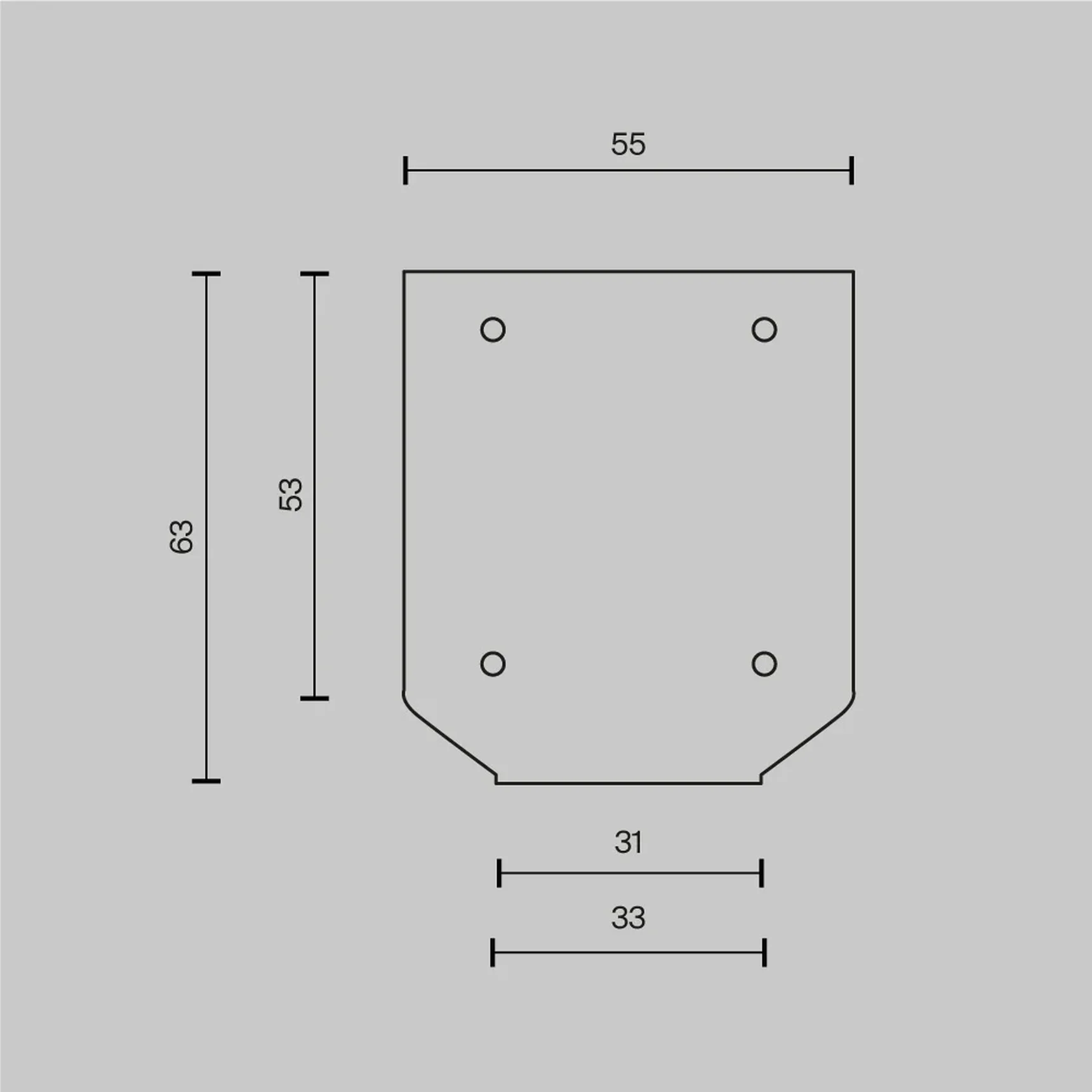 Заглушка торцевая к профилю, 2шт, TRA034MPEC-21S(N)