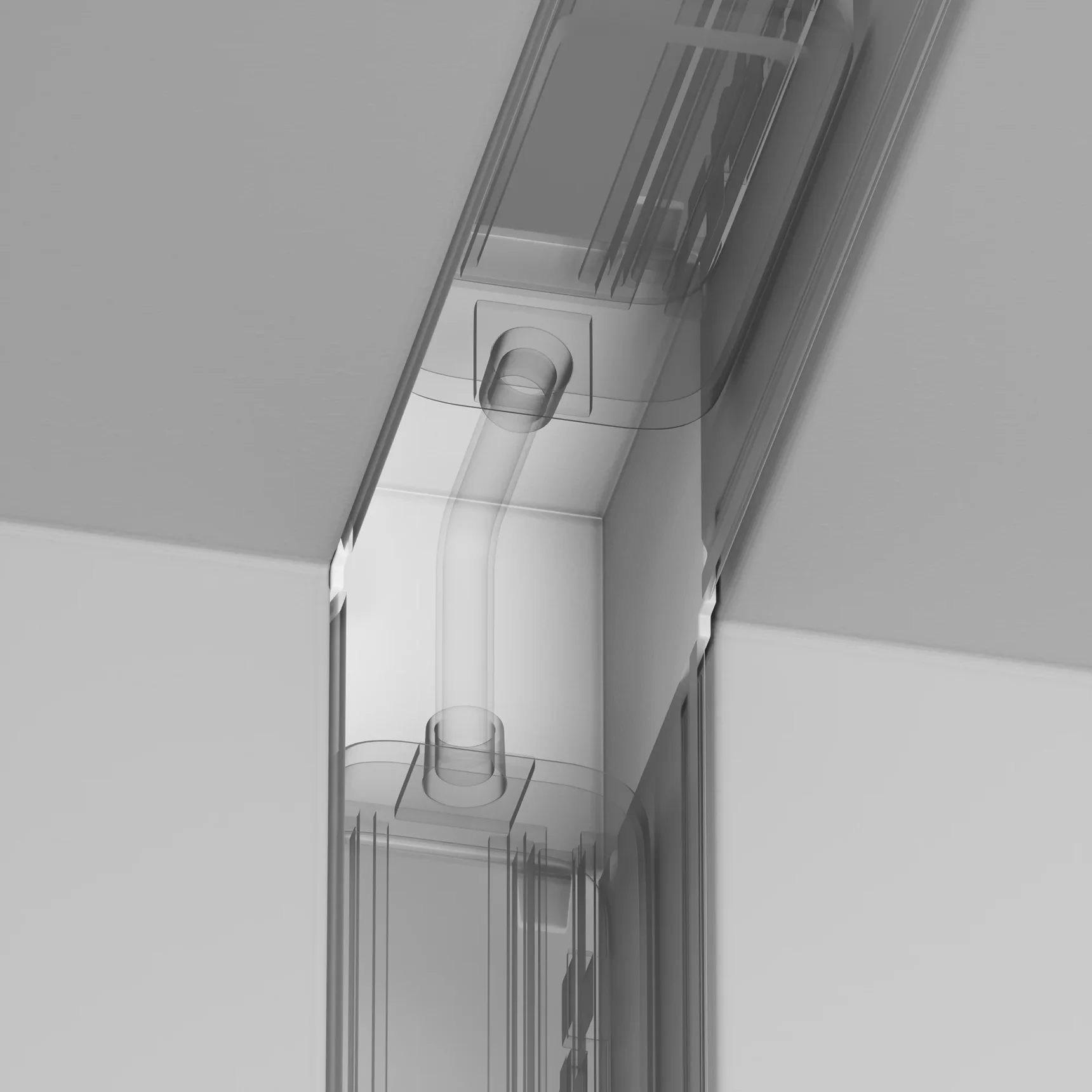 Коннектор угловой внутренний Radity встраиваемый белый TRA084CT-12W