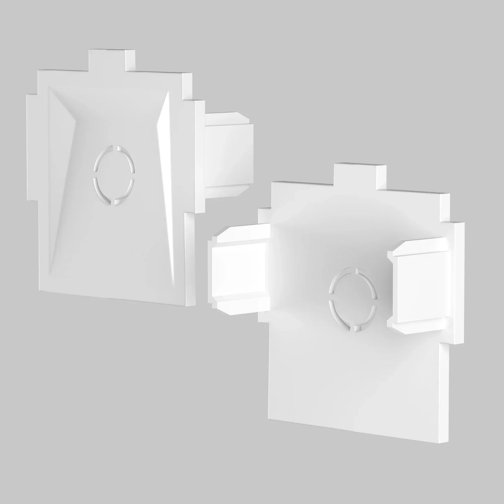 Комплект заглушек к встраиваемому шинопроводу Radity 2шт, TRA084EC-12W