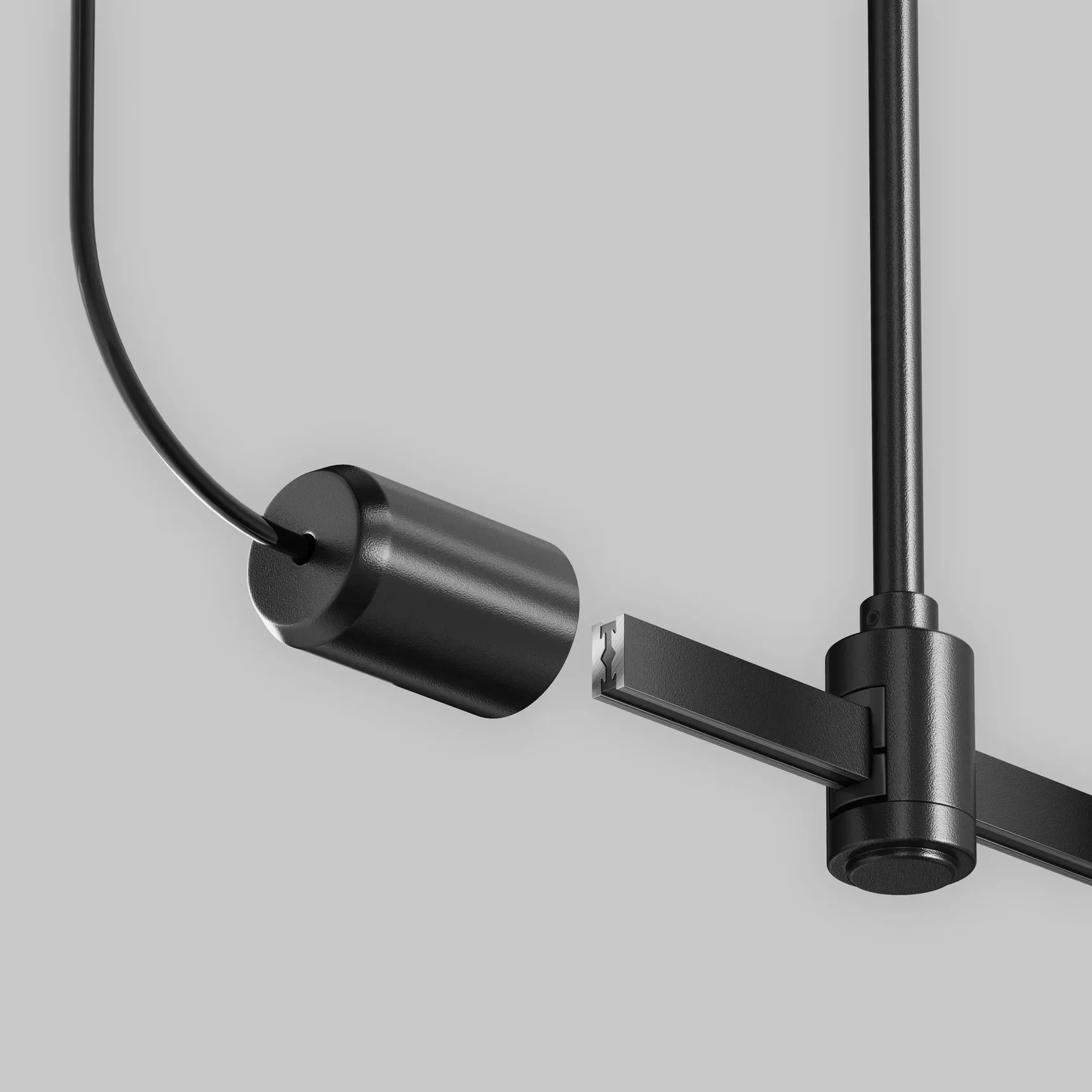 Ввод питания боковой Flarity черный, TRA154C-SB1-B