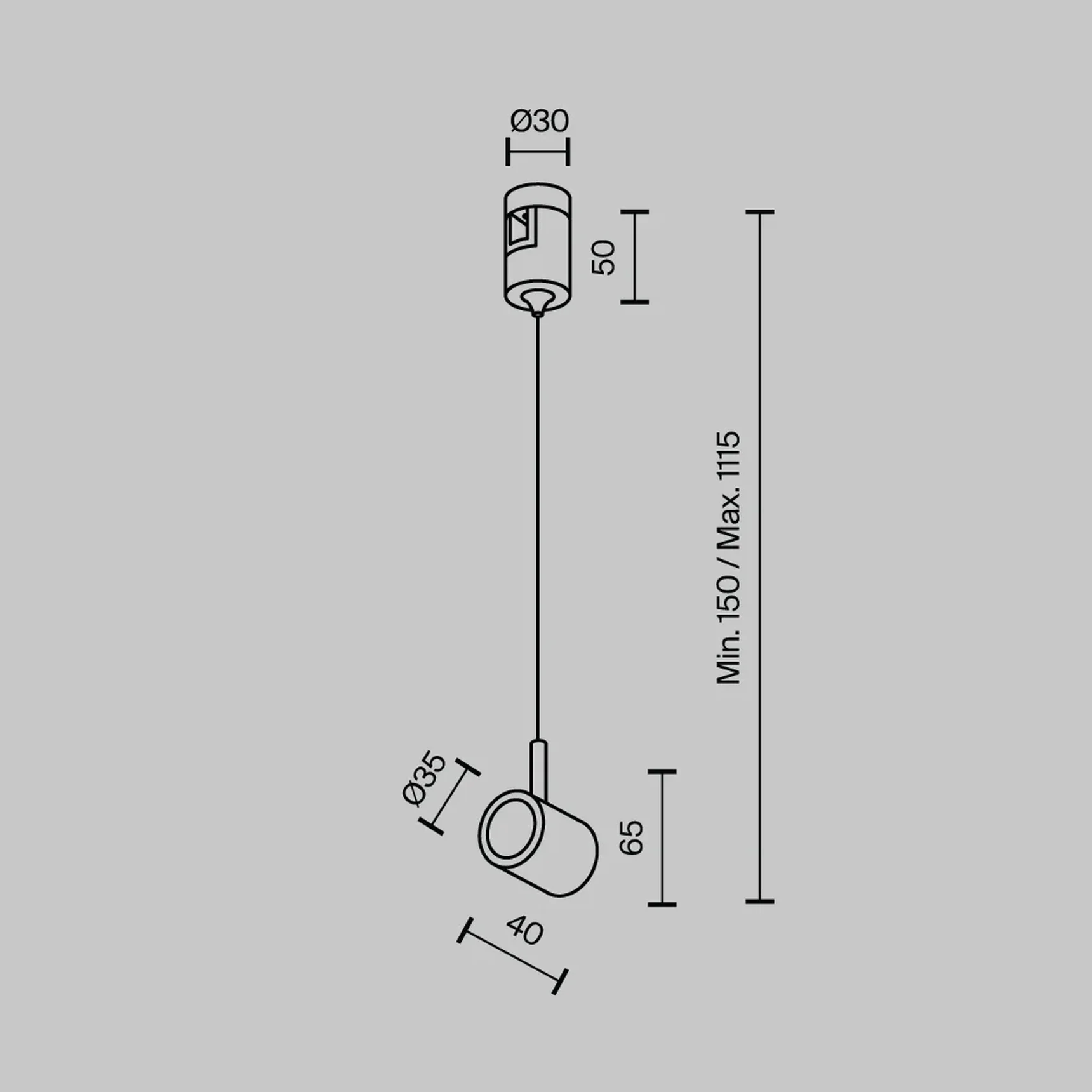 Коннектор с тросовым подвесом Tau в шинопровод Flarity платина, TRA154SW-1PT