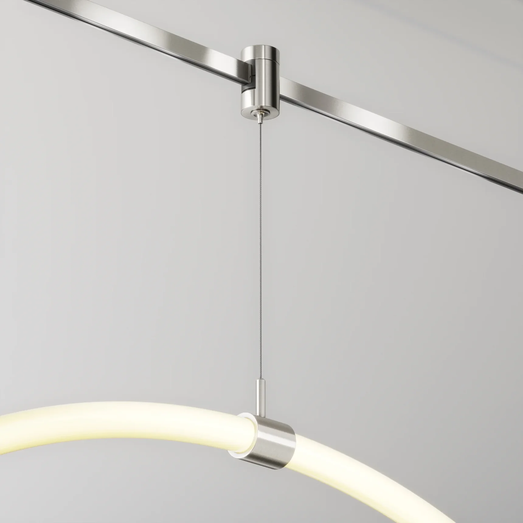 Коннектор с тросовым подвесом Tau в шинопровод Flarity платина, TRA154SW-1PT