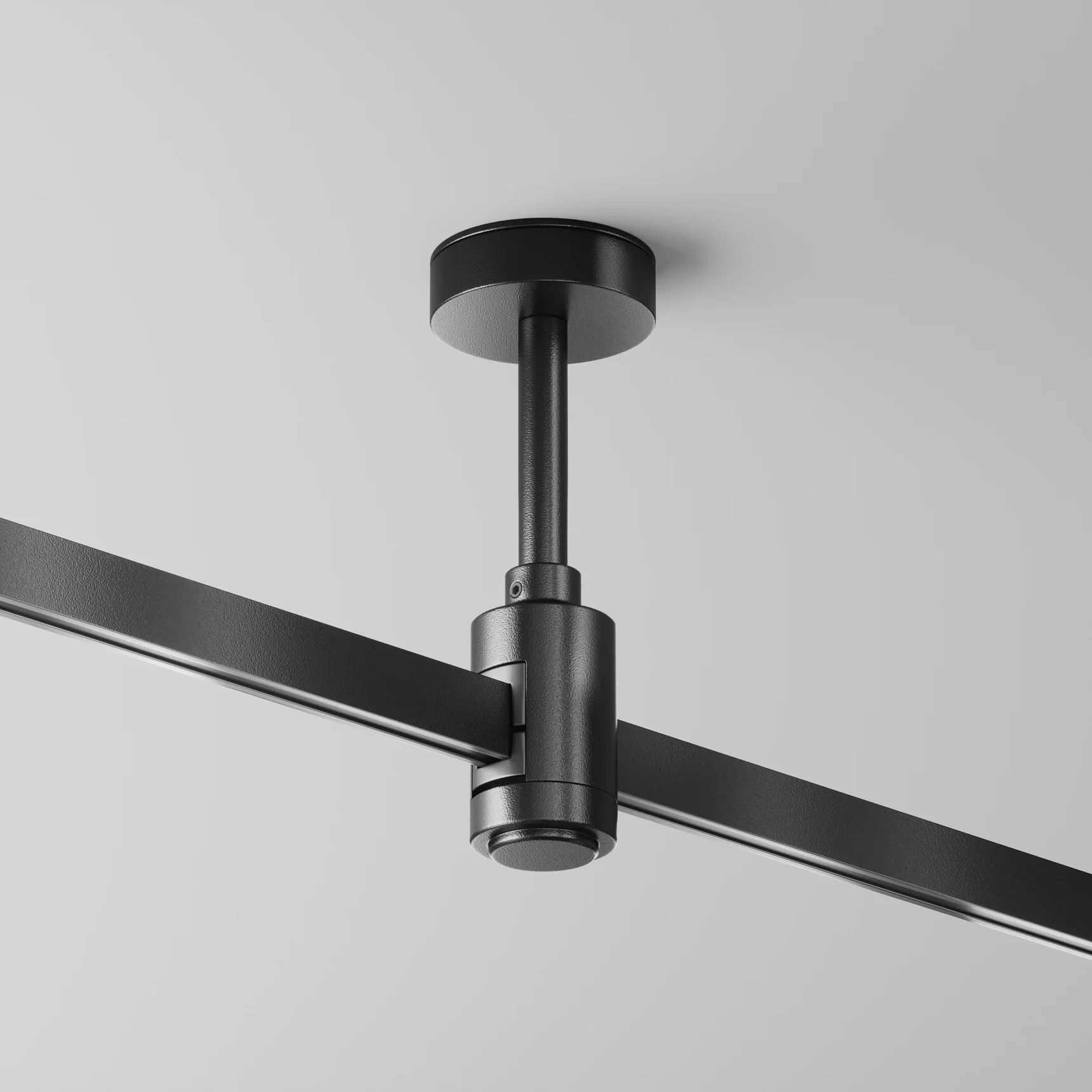 Крепление потолочное Short 78мм с вводом питания Flarity черный, TRA156C-B1-B