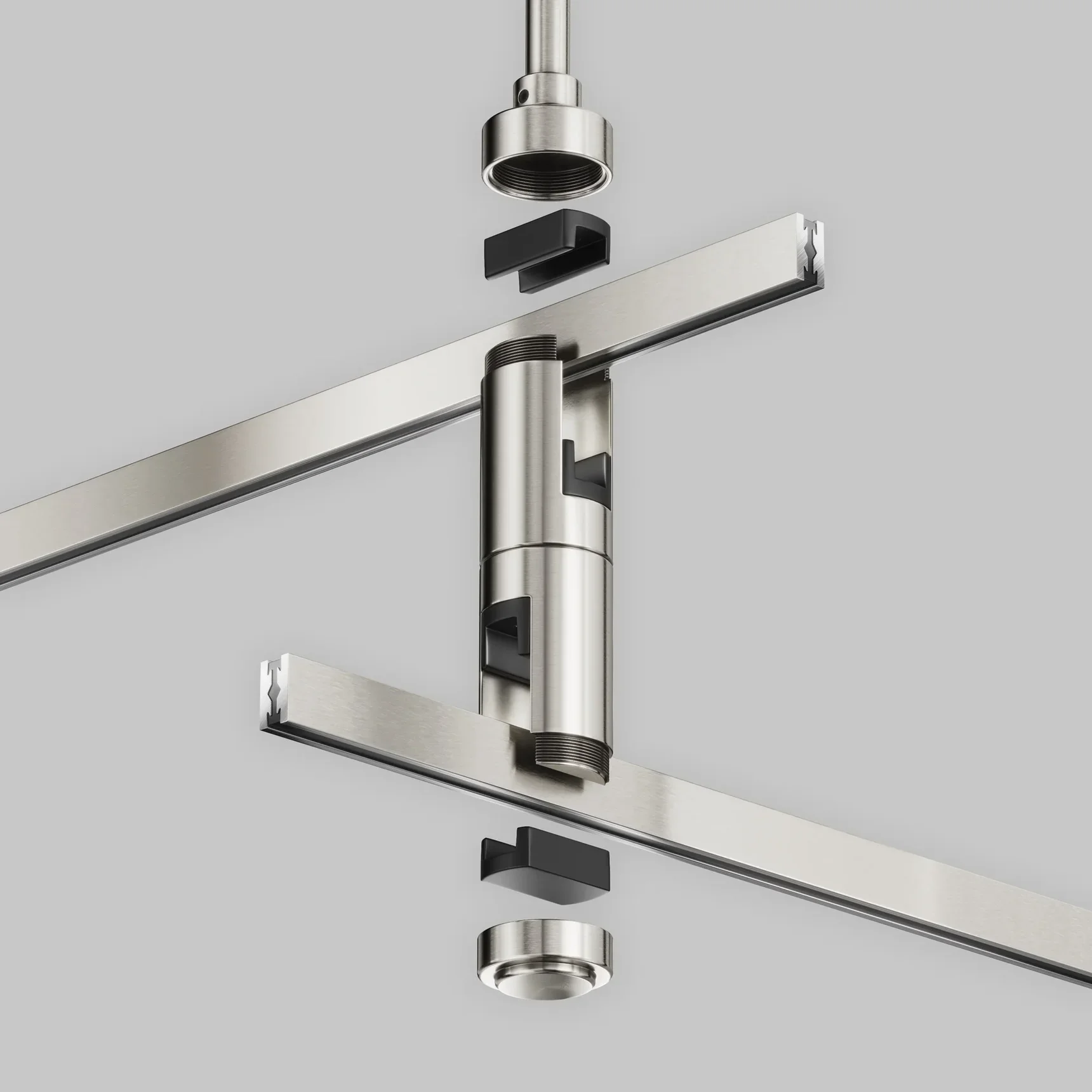 Крепление потолочное двойное Short 78мм Flarity платина, TRA156C-D1-PT