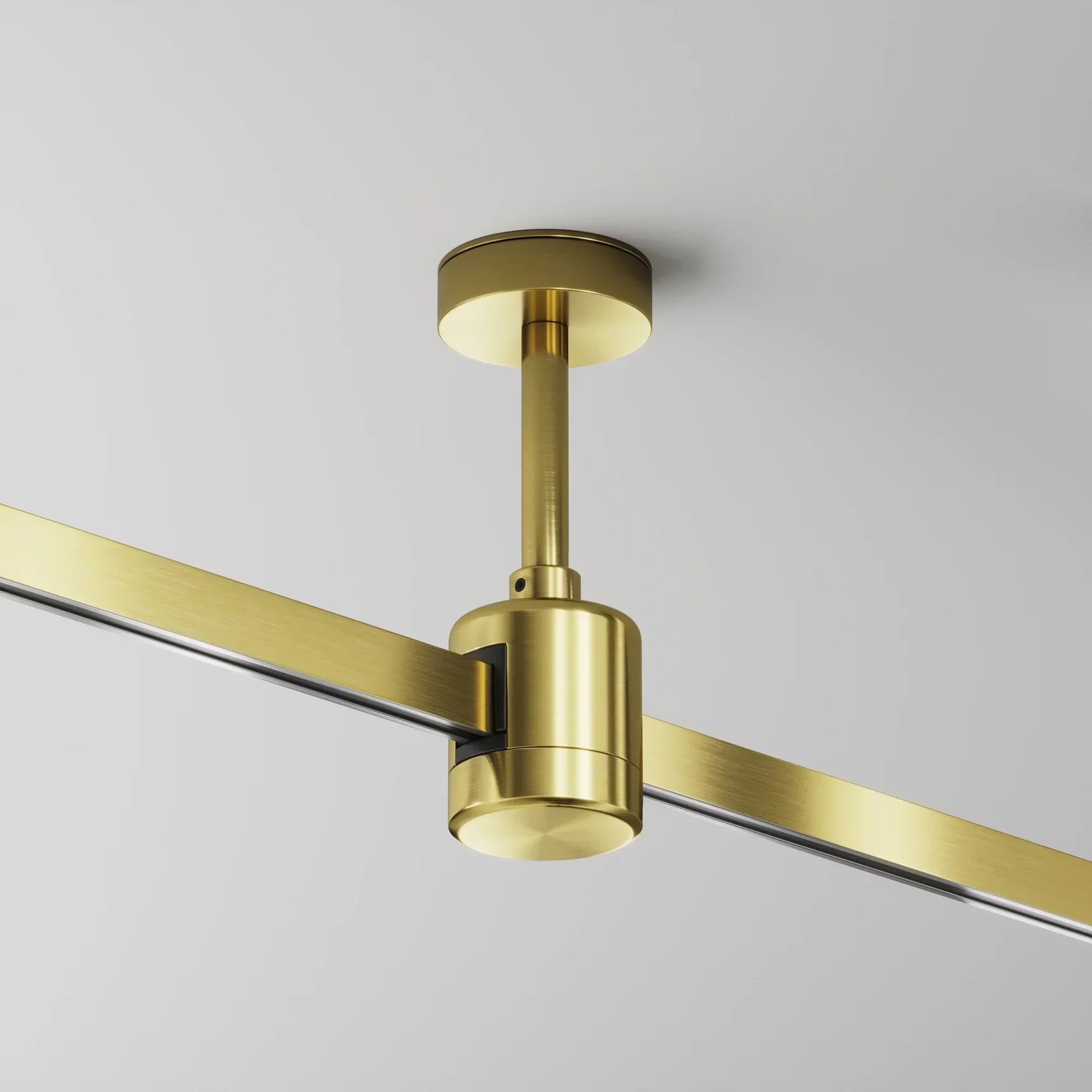 Крепление потолочное Short 78мм с прямым коннектором питания Flarity латунь, TRA156C-IPC1-BS