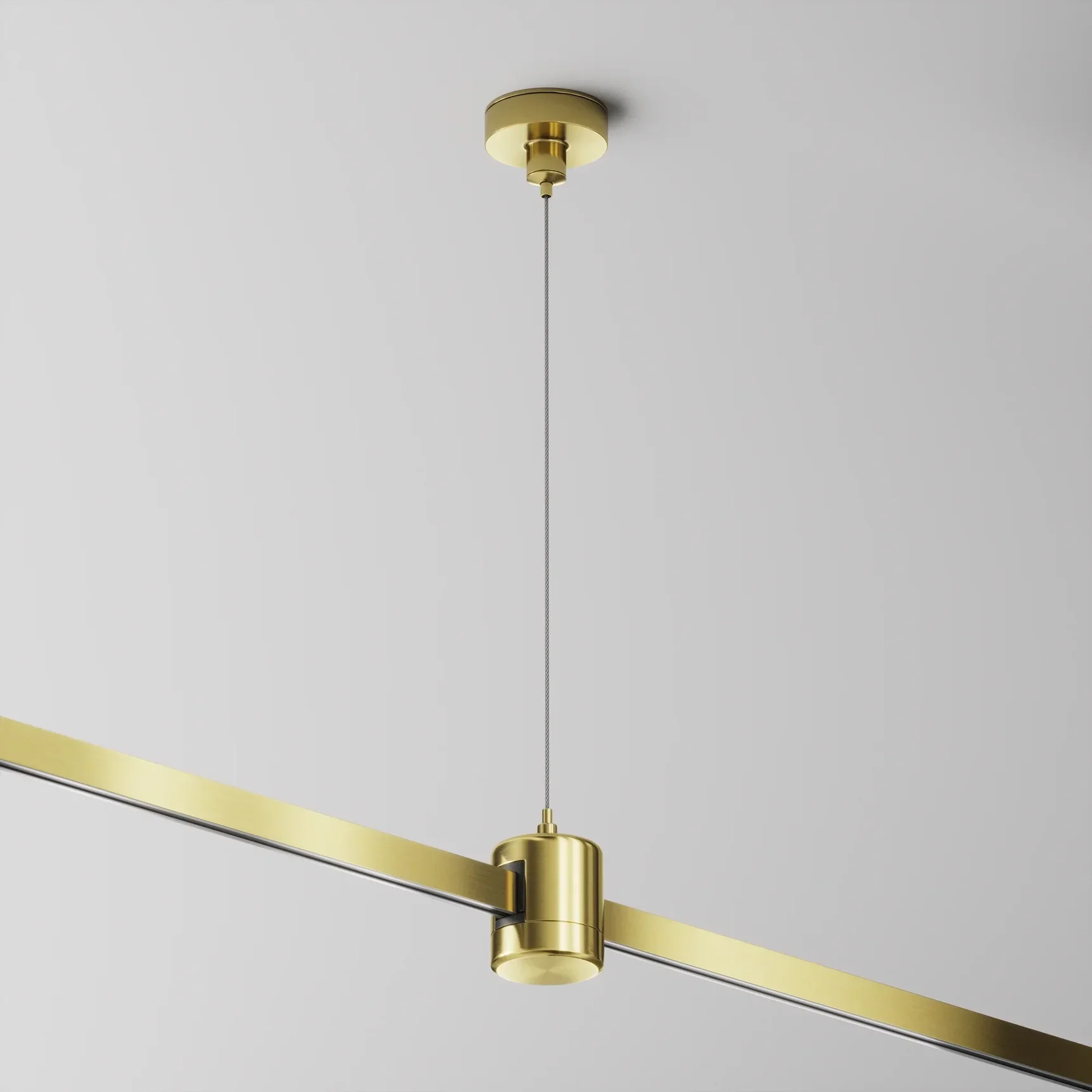Подвес тросовый Hang с прямым коннектором питания Flarity латунь, TRA157SW-IPC1-BS