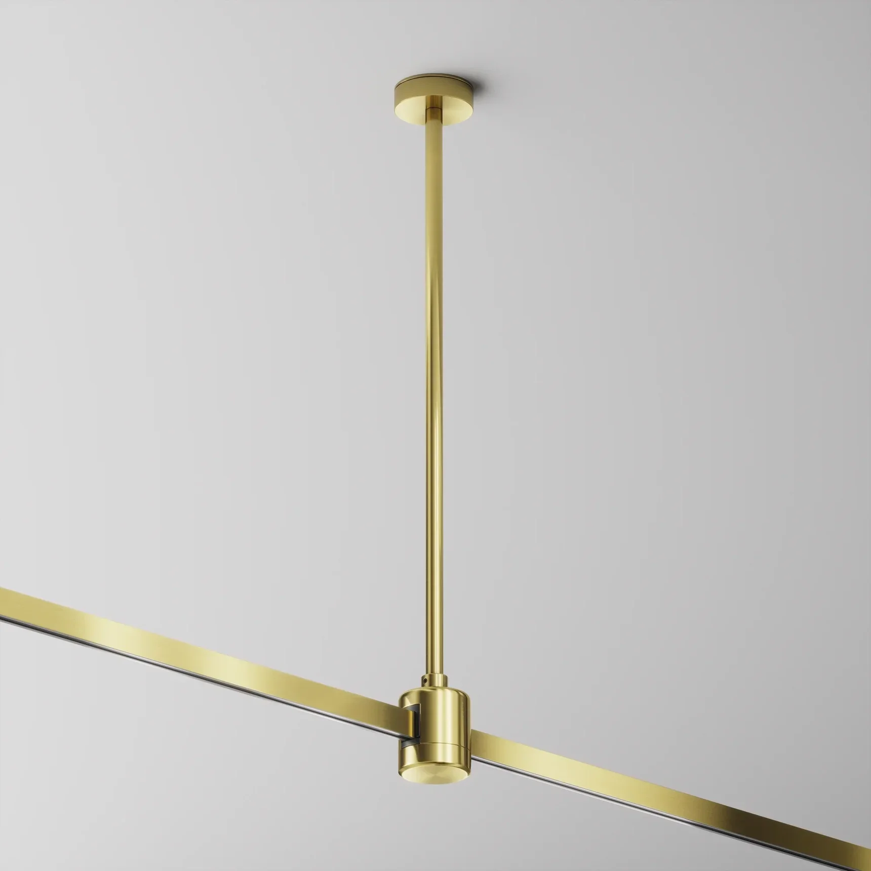 Крепление потолочное Medium 360мм с прямым коннектором питания Flarity латунь, TRA158C-IPCL1-BS