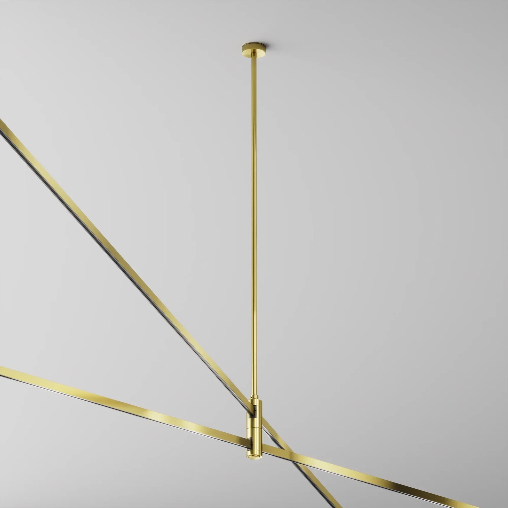 Крепление потолочное Long двойное 700мм Flarity латунь, TRA159C-D1-BS