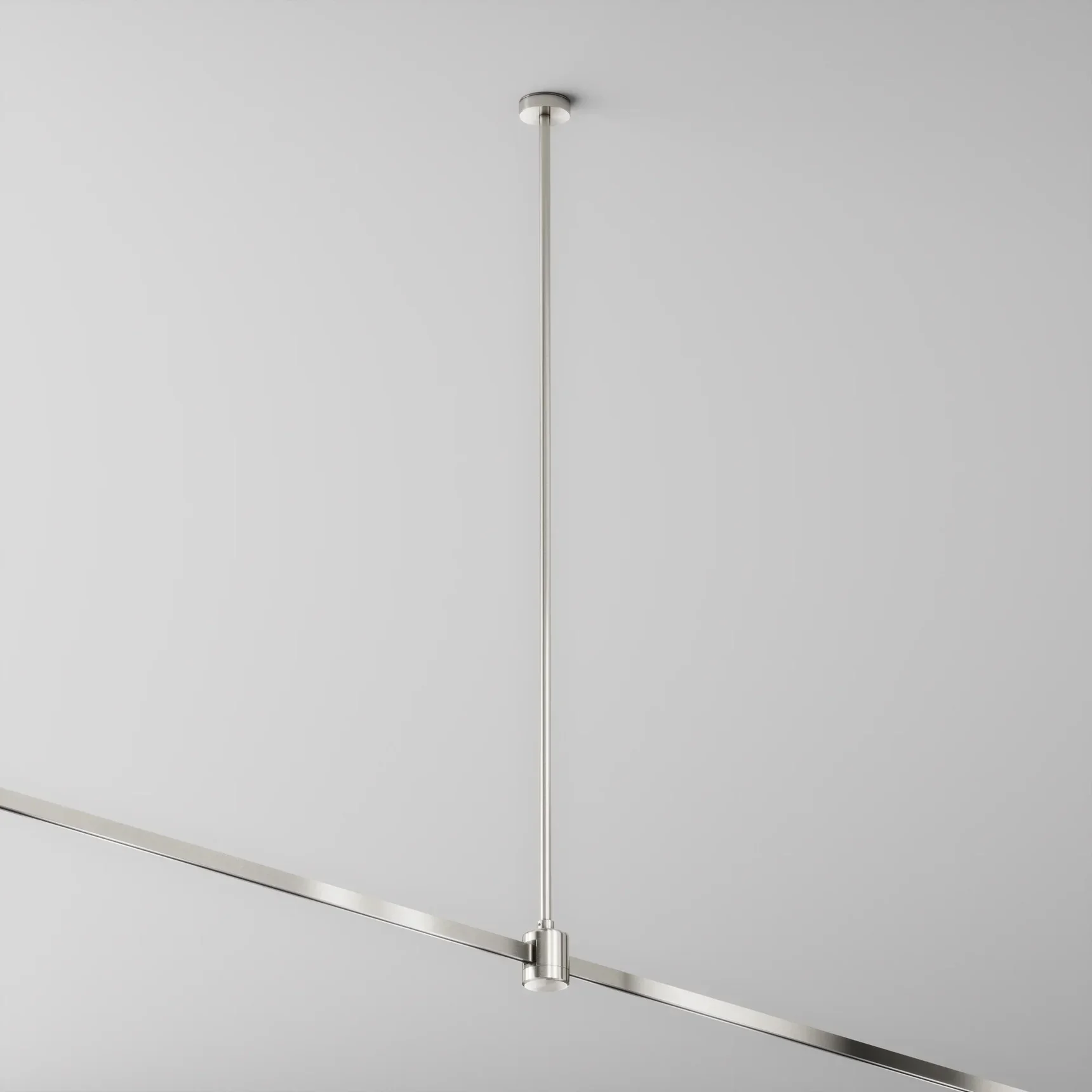 Крепление потолочное Long 760мм с прямым коннектором питания Flarity платина, TRA159C-IPCL1-PT