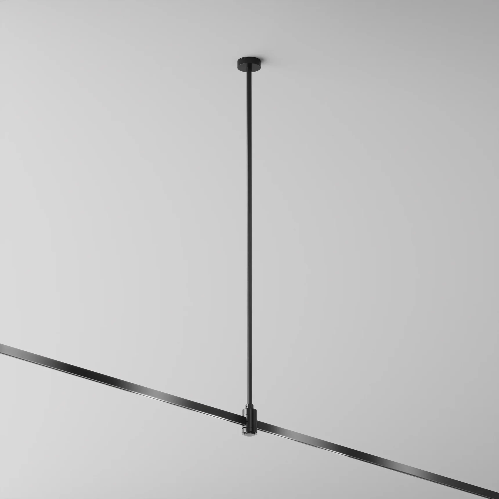 Крепление потолочное Long одинарное 700мм Flarity черный, TRA159C-S1-B