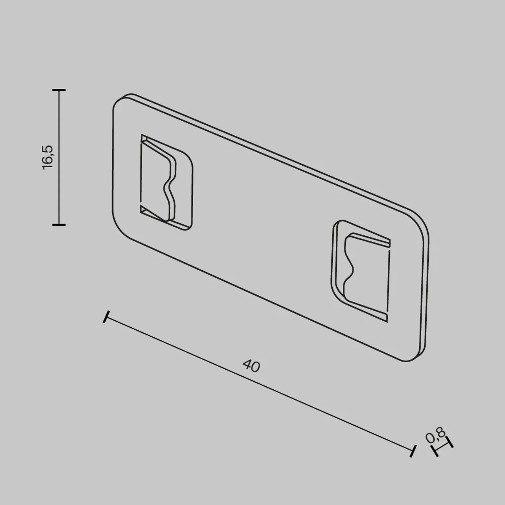 Коннектор прямой для встраиваемого шинопровода Basity, TRA172C-12B