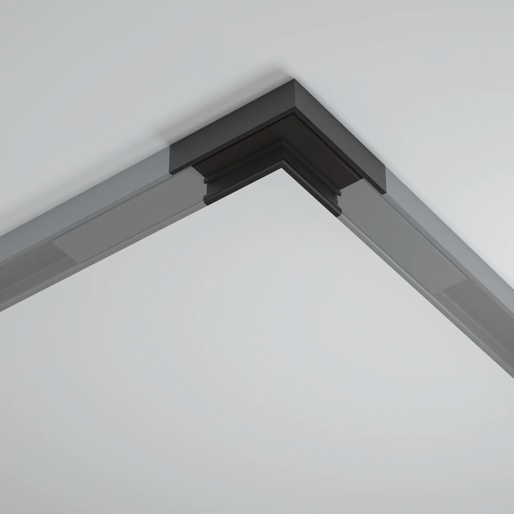 Коннектор угловой, накладной Basity, черный, TRA172CL-11B