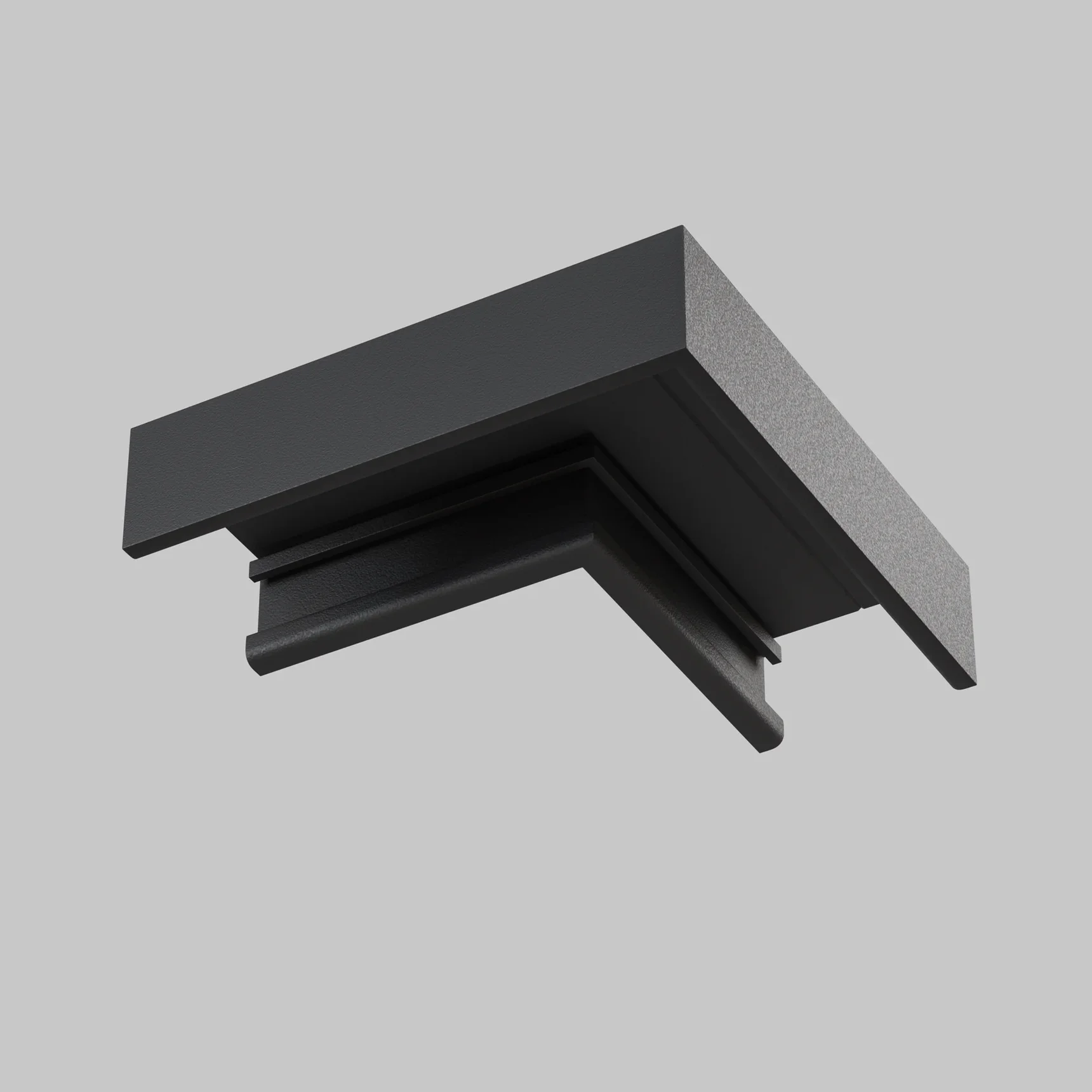 Коннектор угловой, накладной Basity, черный, TRA172CL-11B