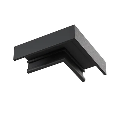 Коннектор угловой, накладной Basity, черный, TRA172CL-11B