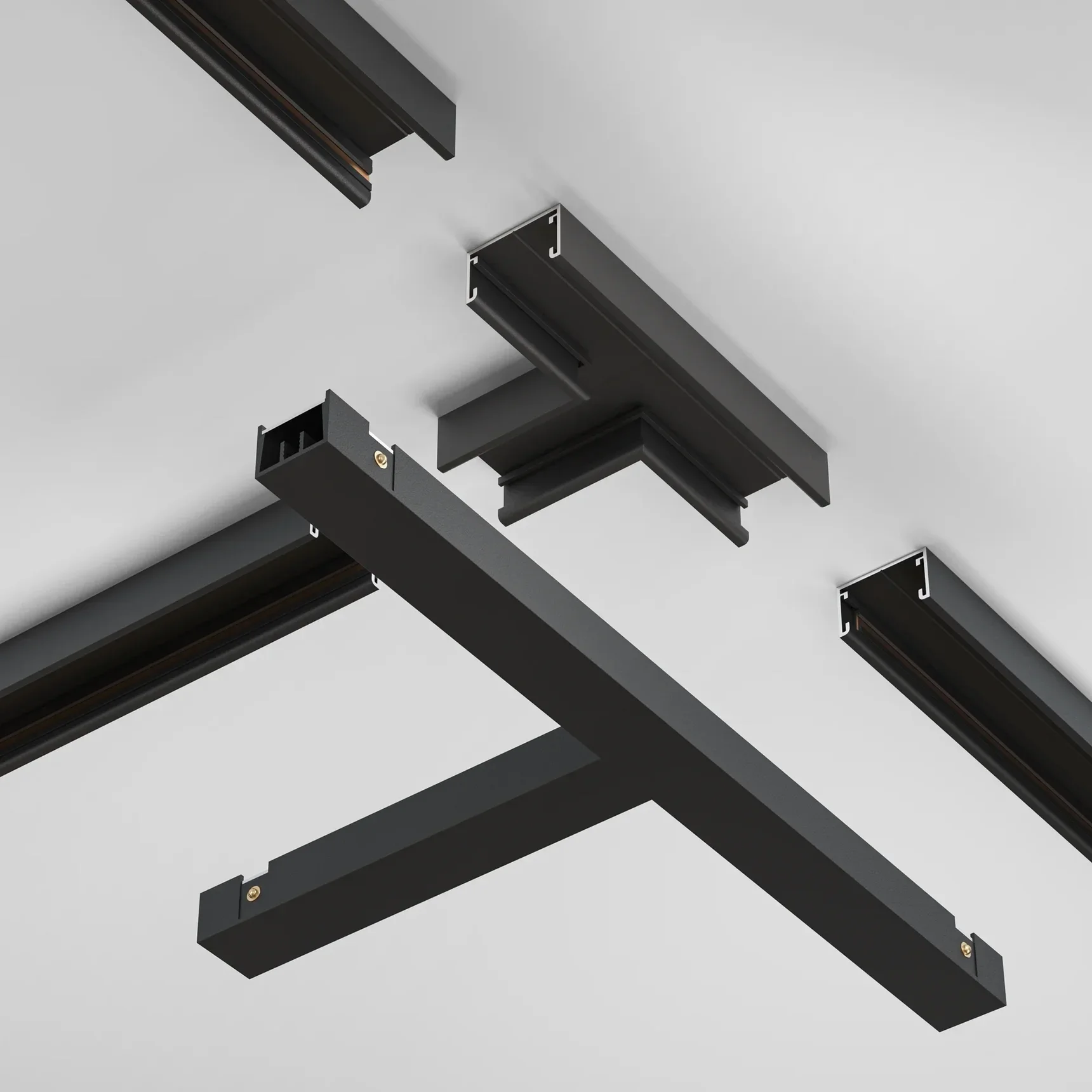Т- образный коннектор накладной Basity, черный, TRA172CT-11B