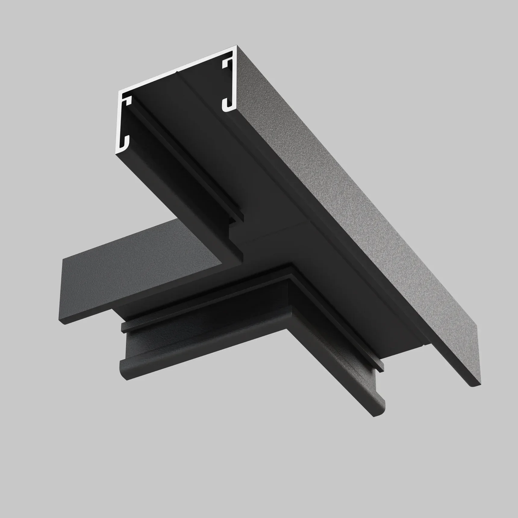 Т- образный коннектор накладной Basity, черный, TRA172CT-11B