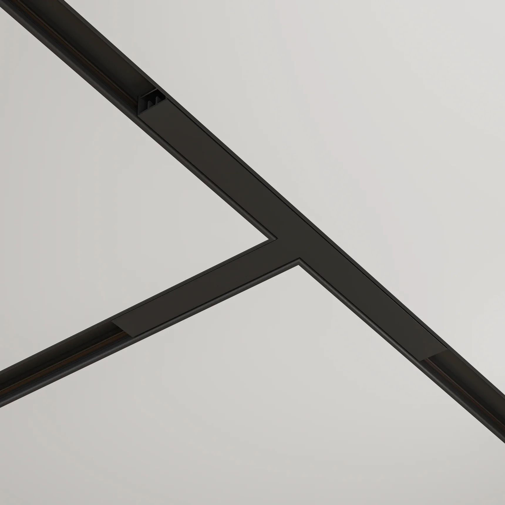 Т- образный коннектор встраиваемый под ГКЛ 12,5 мм Basity, черный, TRA172CT-12B