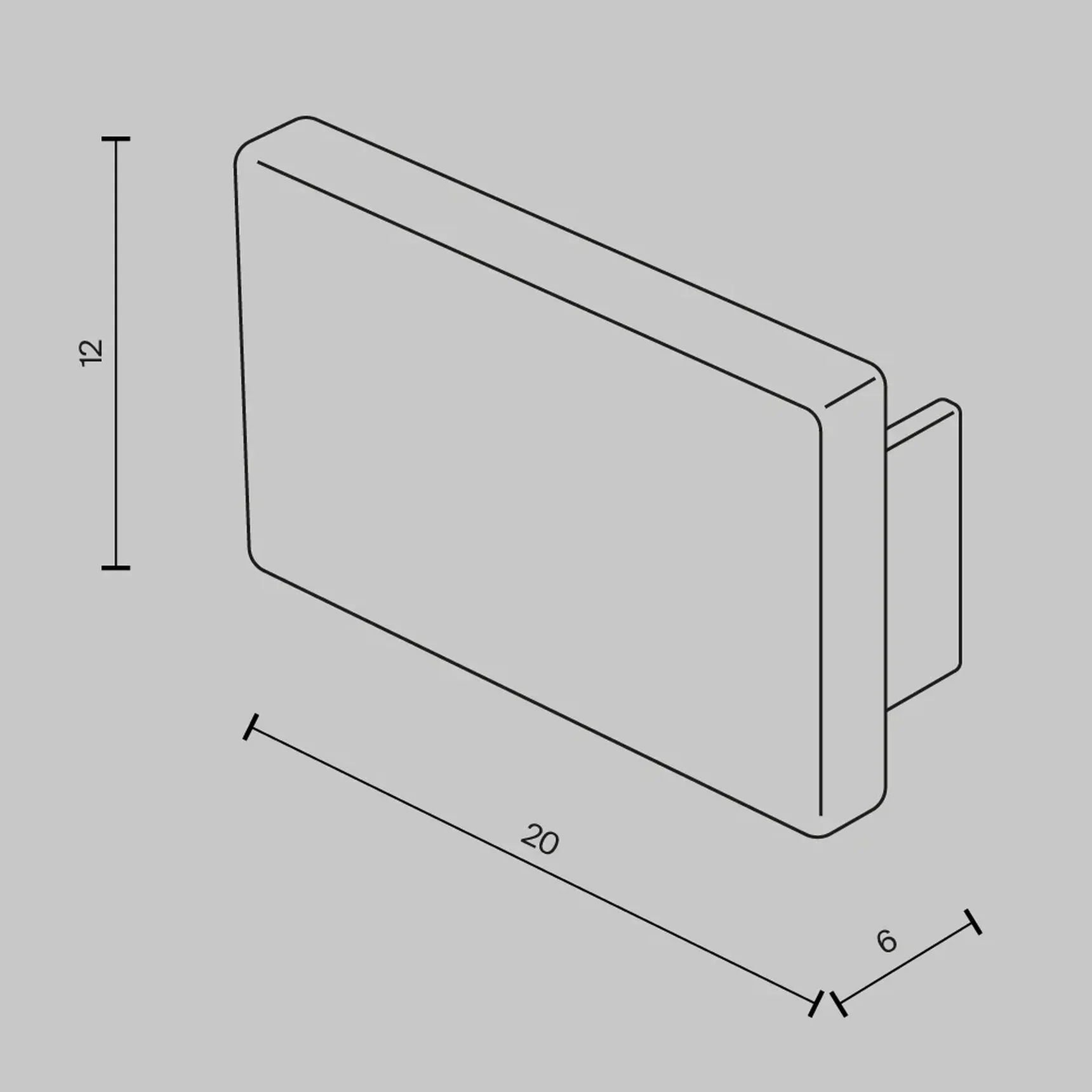 Заглушка для накладного/встраиваемого шинопровода, 2 шт. Basity, черный, TRA172EC-12B
