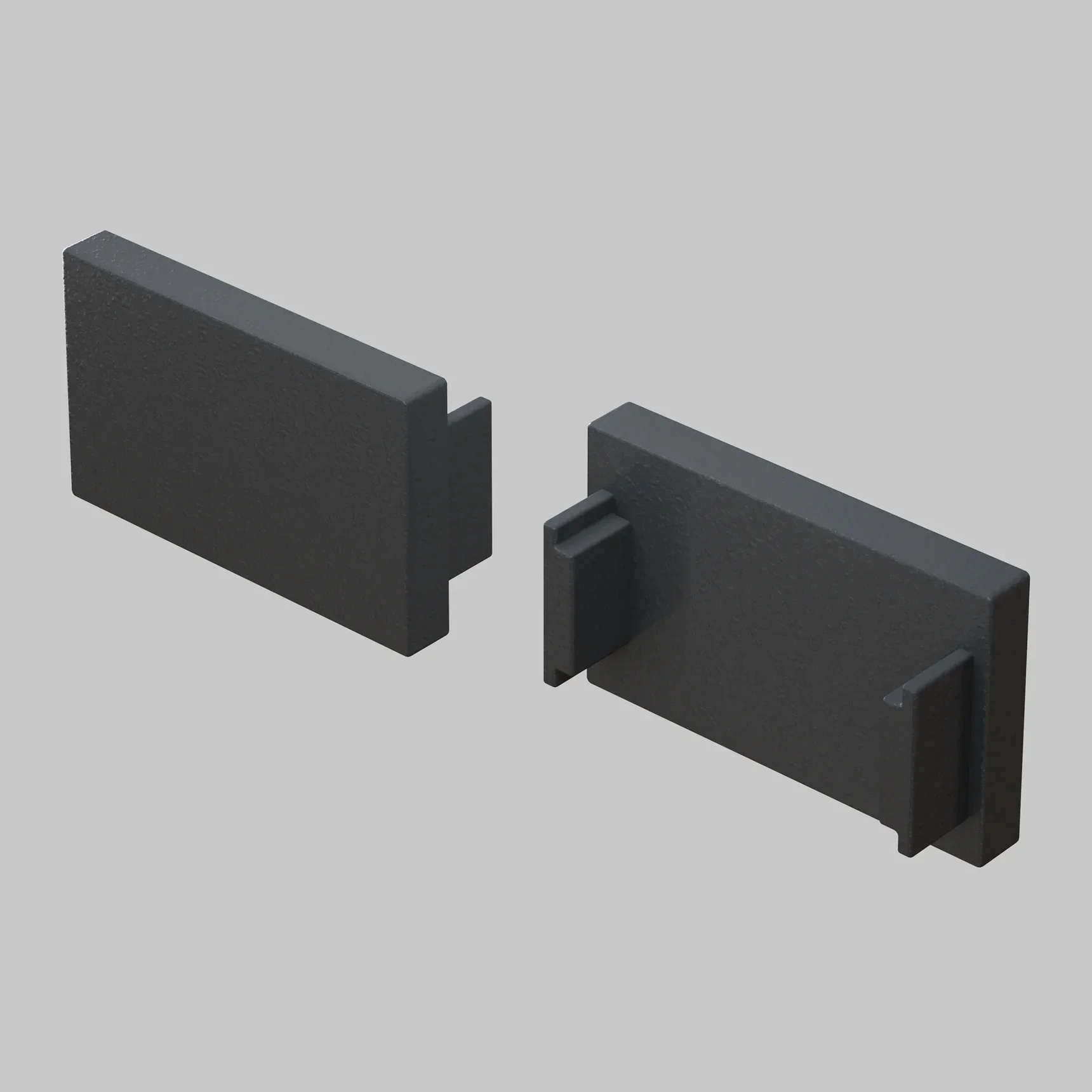 Заглушка для накладного/встраиваемого шинопровода, 2 шт. Basity, черный, TRA172EC-12B