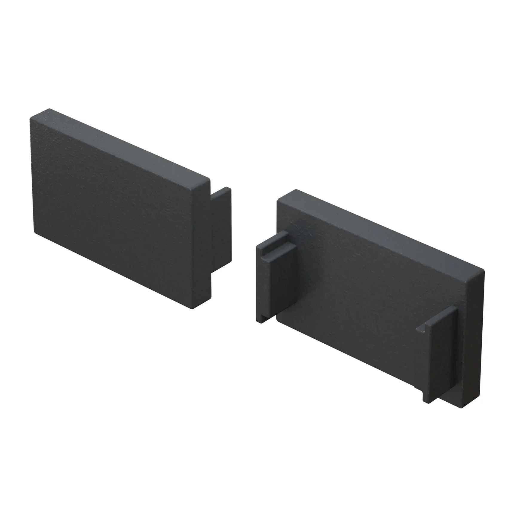 Заглушка для накладного/встраиваемого шинопровода, 2 шт. Basity, черный, TRA172EC-12B