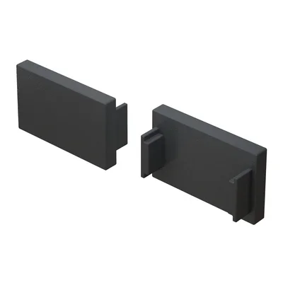 Заглушка для накладного/встраиваемого шинопровода, 2 шт. Basity, черный, TRA172EC-12B