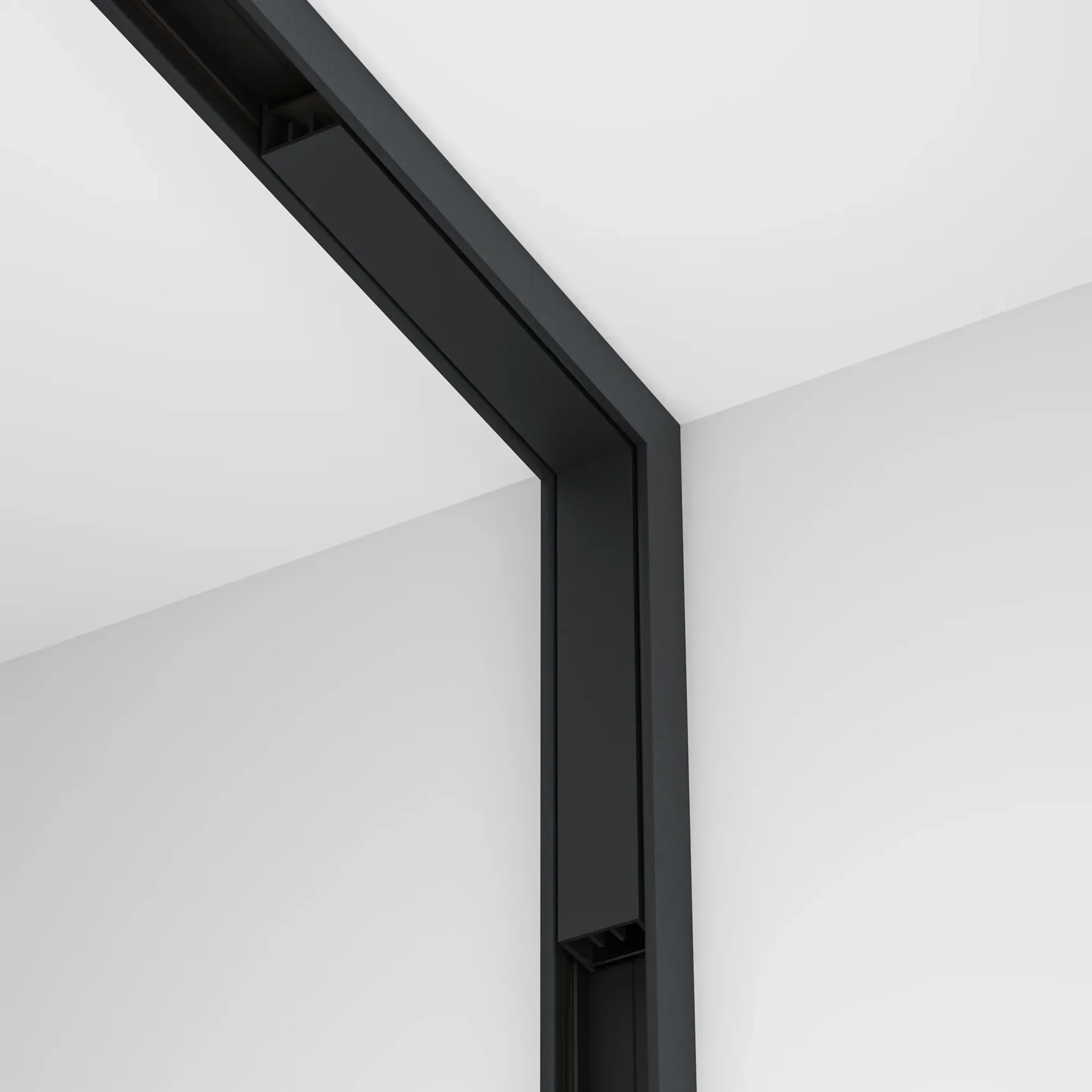 Коннектор угловой внутренний, накладной Basity, черный, TRA172ICL-11B