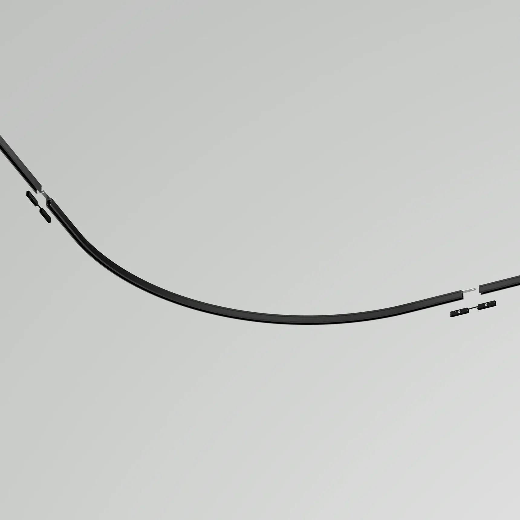 Коннектор радиусный D900 накладной Levity черный, TRA184-R900-11B