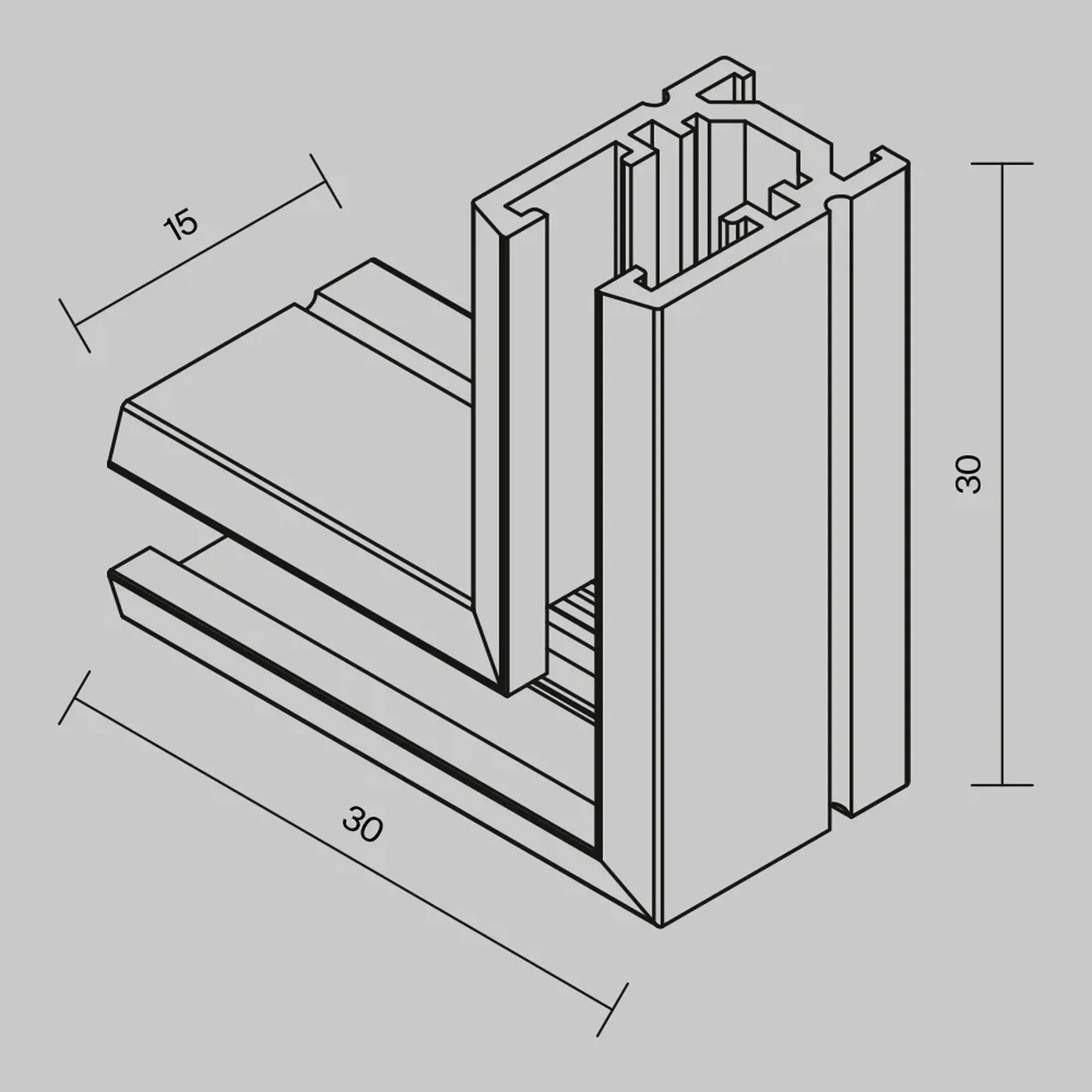 Коннектор угловой, накладной Levity, TRA184CL-11B