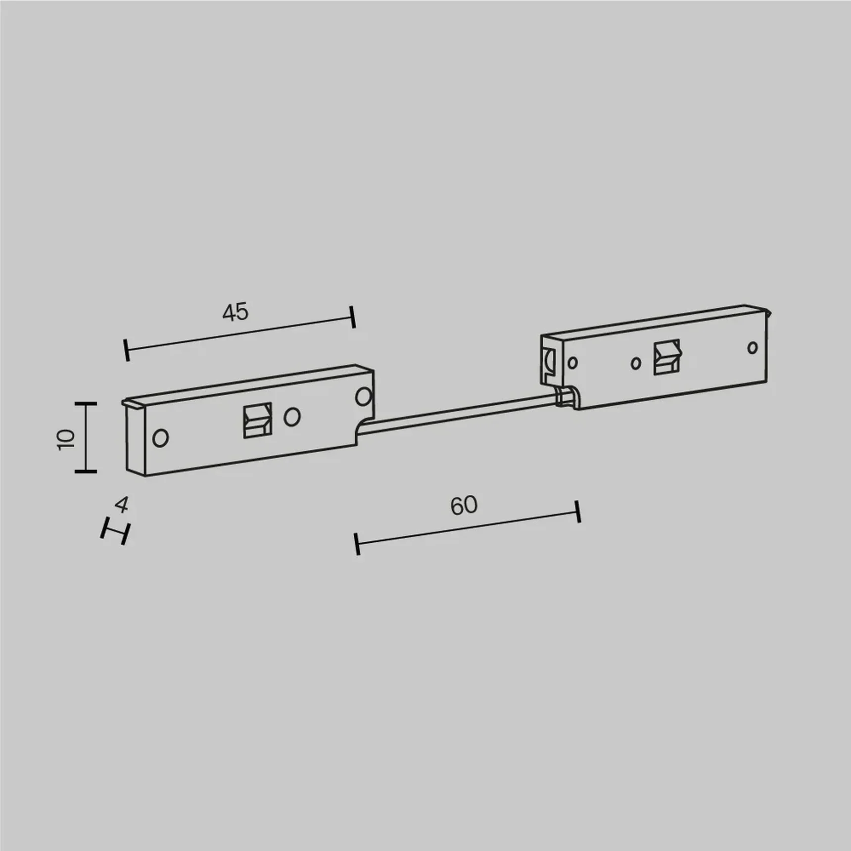 Коннектор питания угловой с проводом 6см Levity, TRA184CPC-1B-7.5