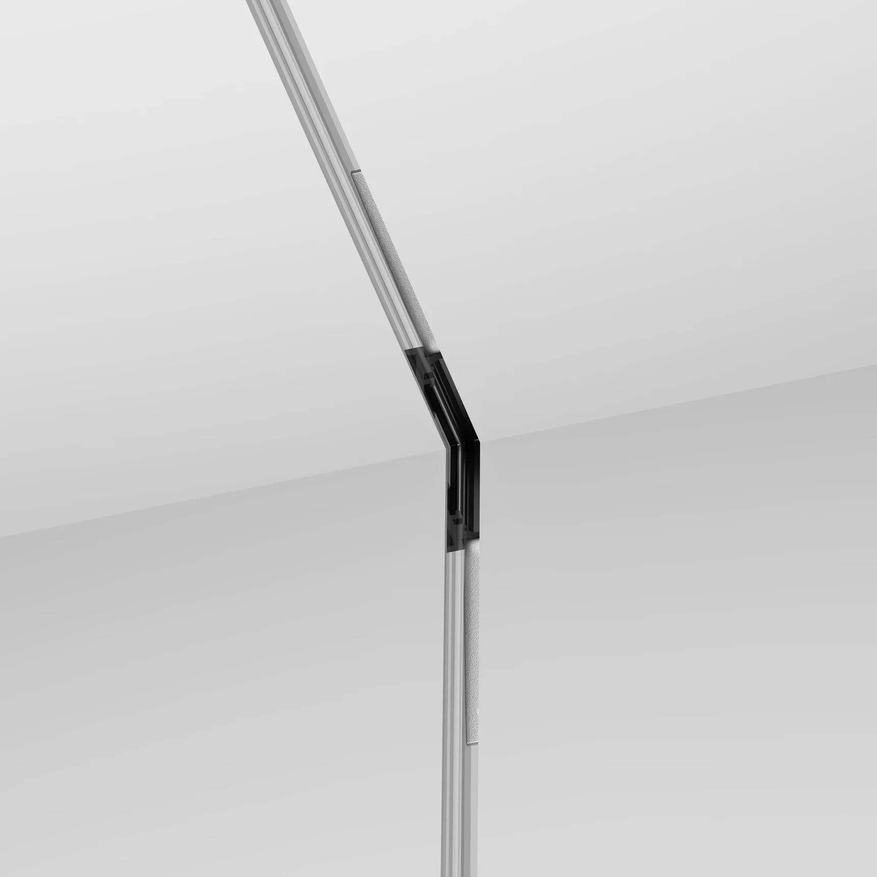 Коннектор угловой внутренний, встраиваемый под ГКЛ 9,5 мм Levity, TRA184ICL-12B