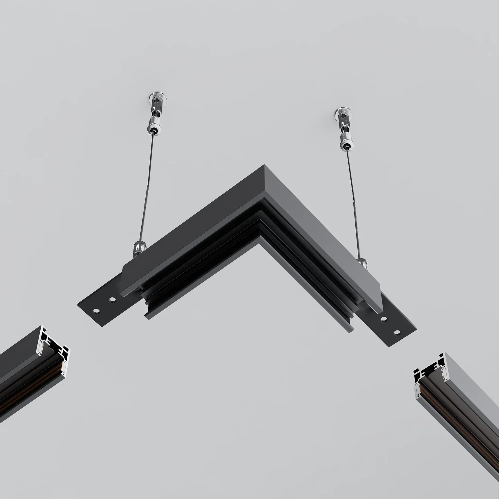 Коннектор угловой Exility накладной низкопрофильный, TRAM034CL-41B