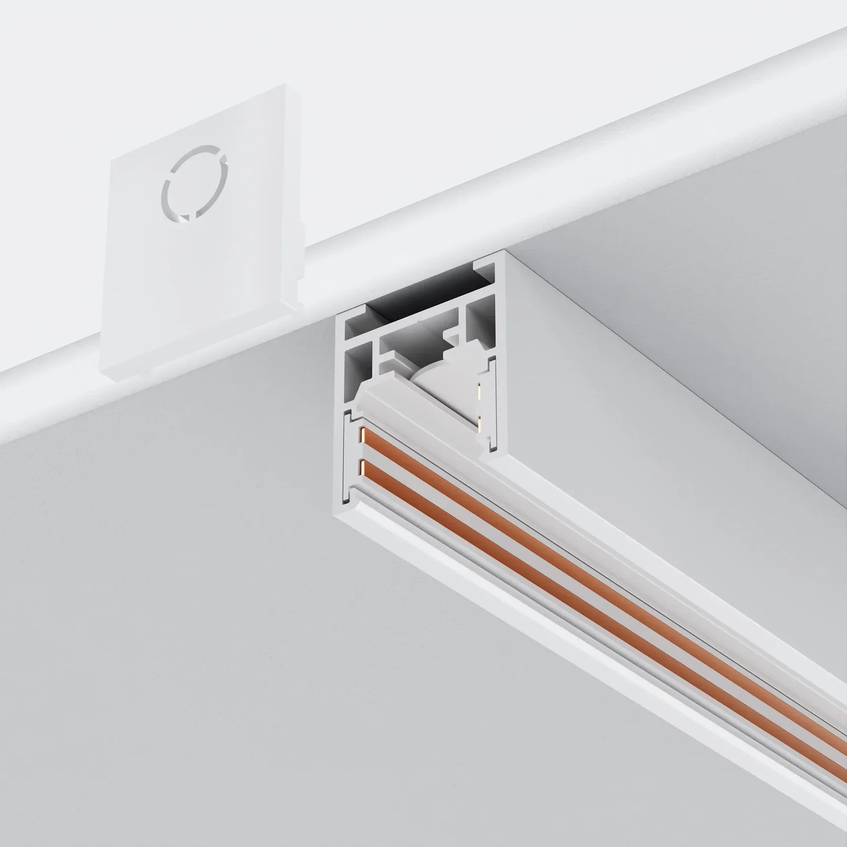 Заглушки для накладного низкопрофильного шинопровода Exility 2шт., TRAM034EC-41W