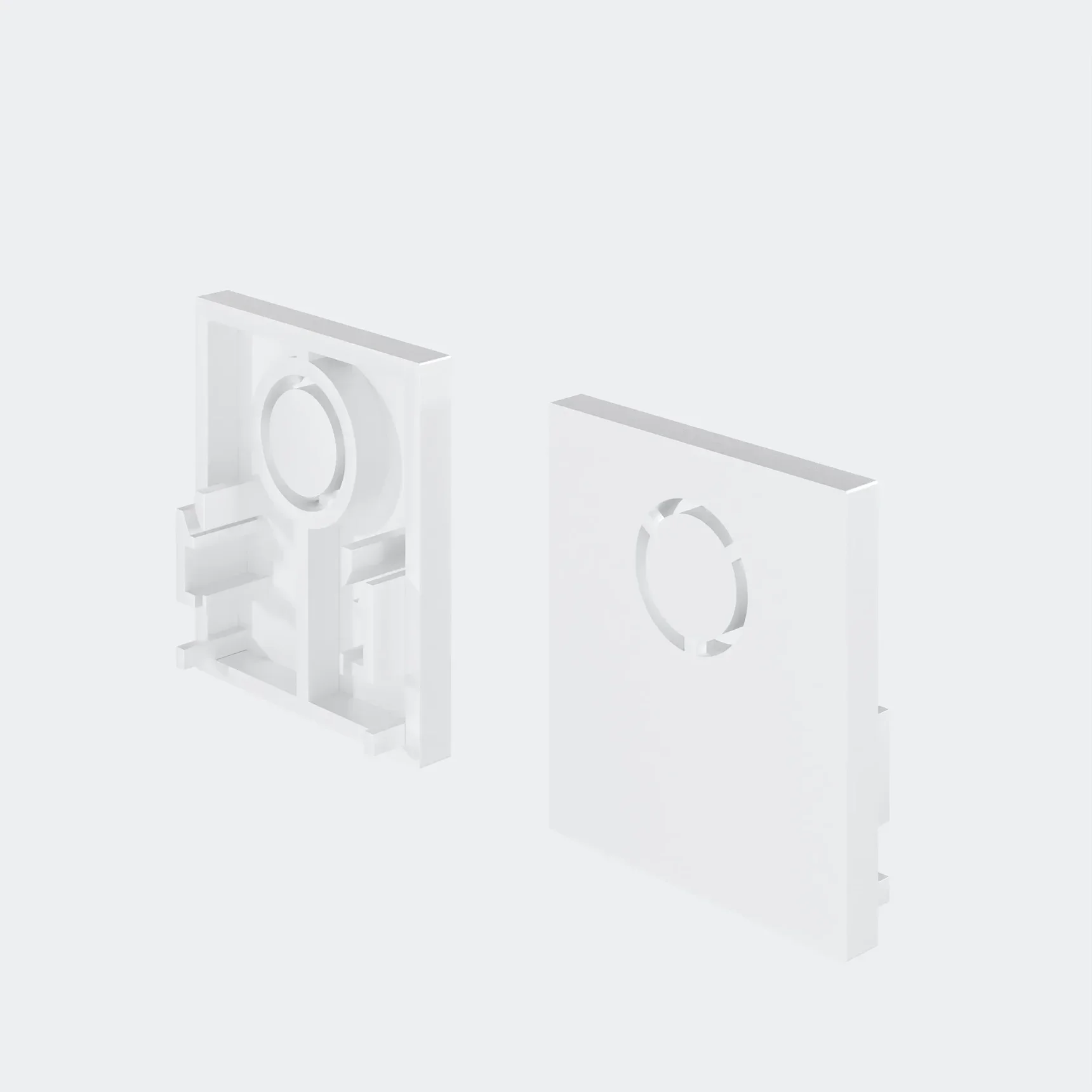 Заглушки для накладного низкопрофильного шинопровода Exility 2шт., TRAM034EC-41W