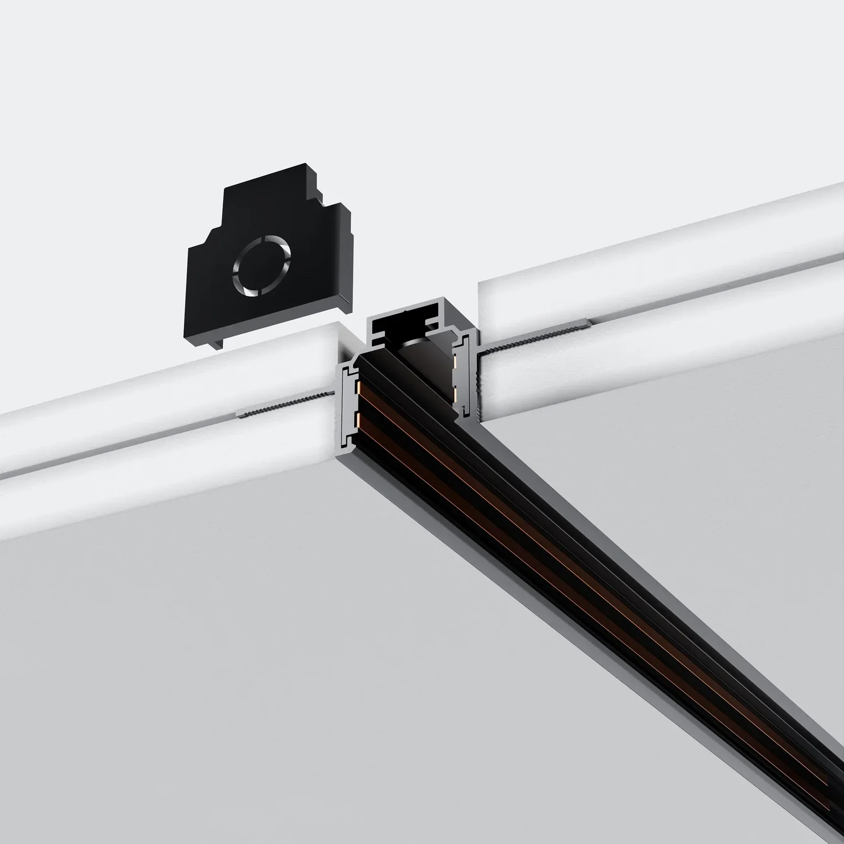 Заглушки для встраиваемого низкопрофильного шинопровода Exility 2шт., TRAM034EC-42B