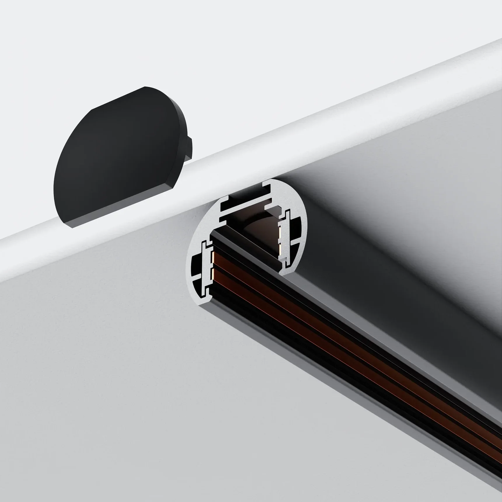 Заглушки для круглого низкопрофильного шинопровода Exility 2шт., TRAM034EC-R-41B