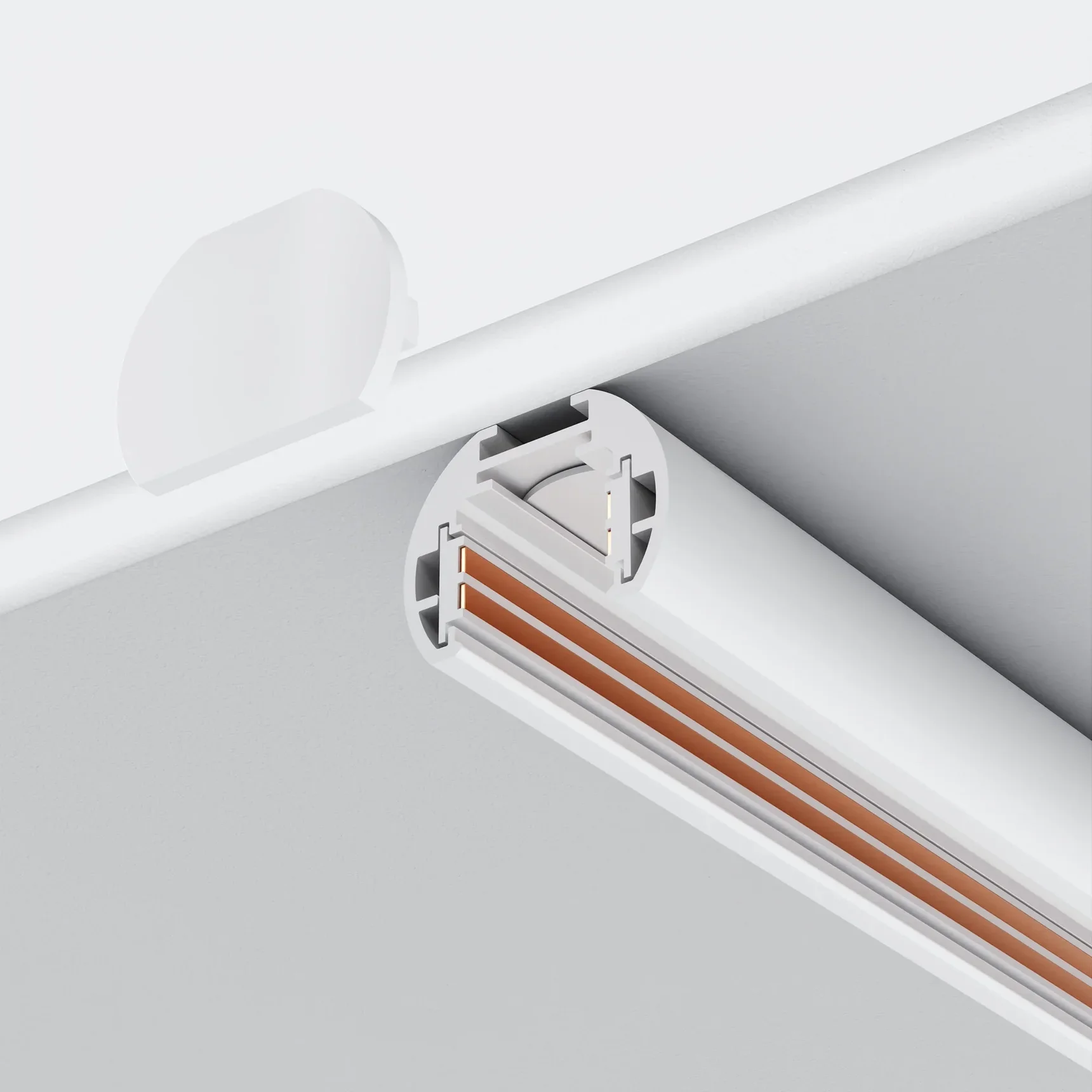 Заглушки для круглого низкопрофильного шинопровода Exility 2шт, TRAM034EC-R-41W