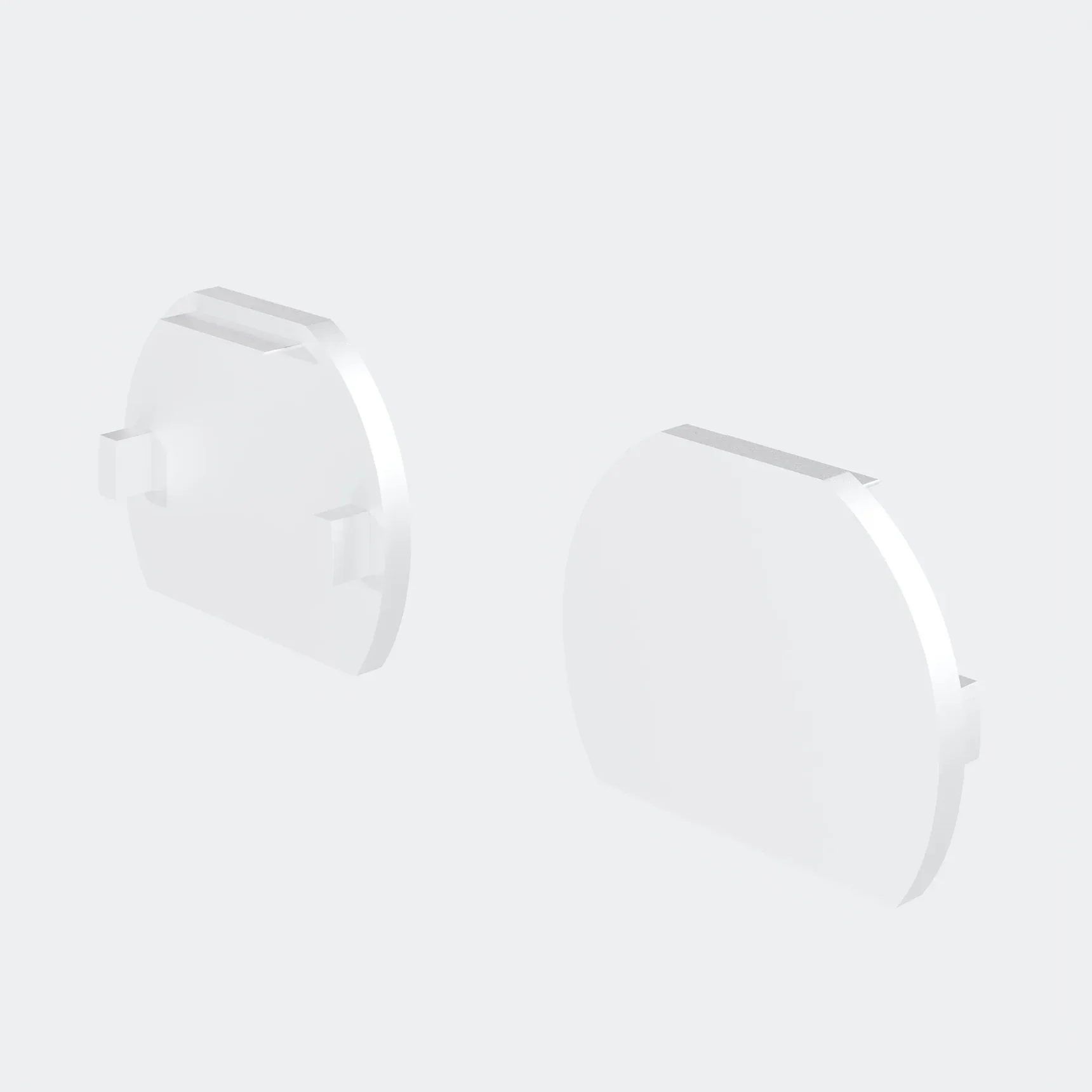 Заглушки для круглого низкопрофильного шинопровода Exility 2шт, TRAM034EC-R-41W