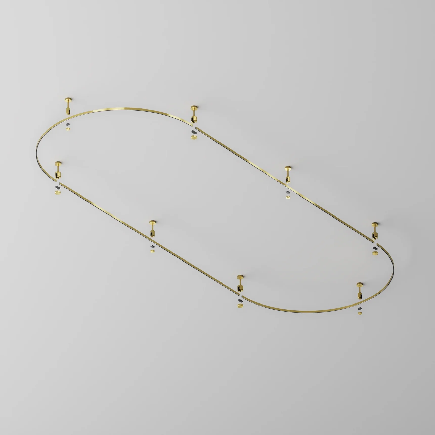 Шинопровод круглый из полукругов 1200мм Flarity латунь, TRX154-2SR-D1200-BS