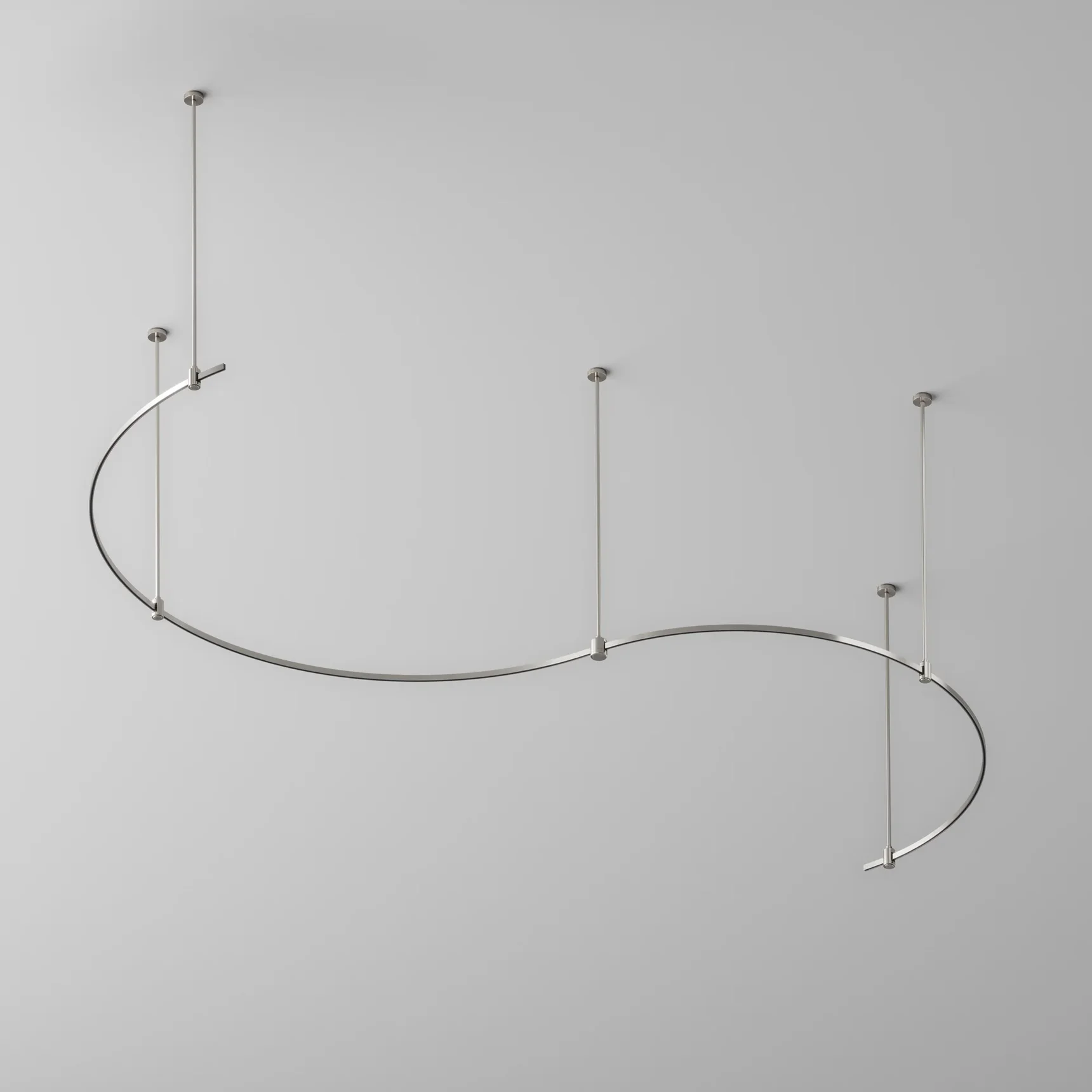 Шинопровод круглый из полукругов 1500мм Flarity платина, TRX154-2SR-D1500-PT